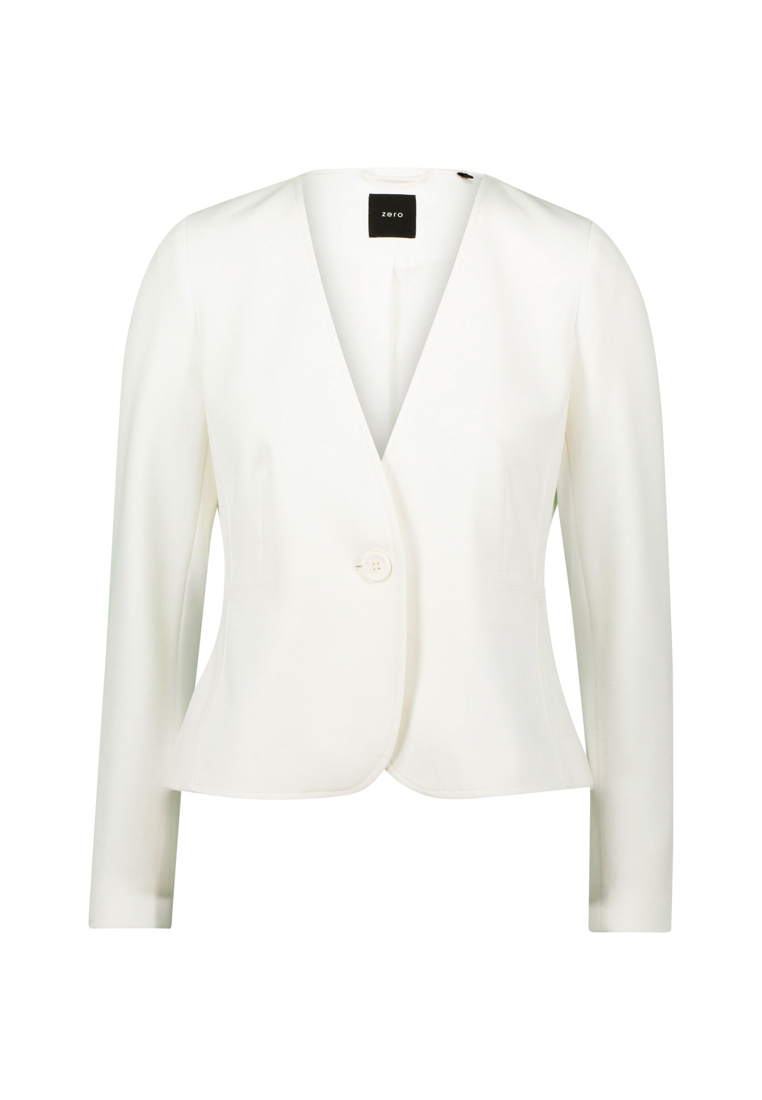 Zero Jackenblazer "zero Damen Piqué-Blazer mit Knopfverschluss", weiteres D günstig online kaufen
