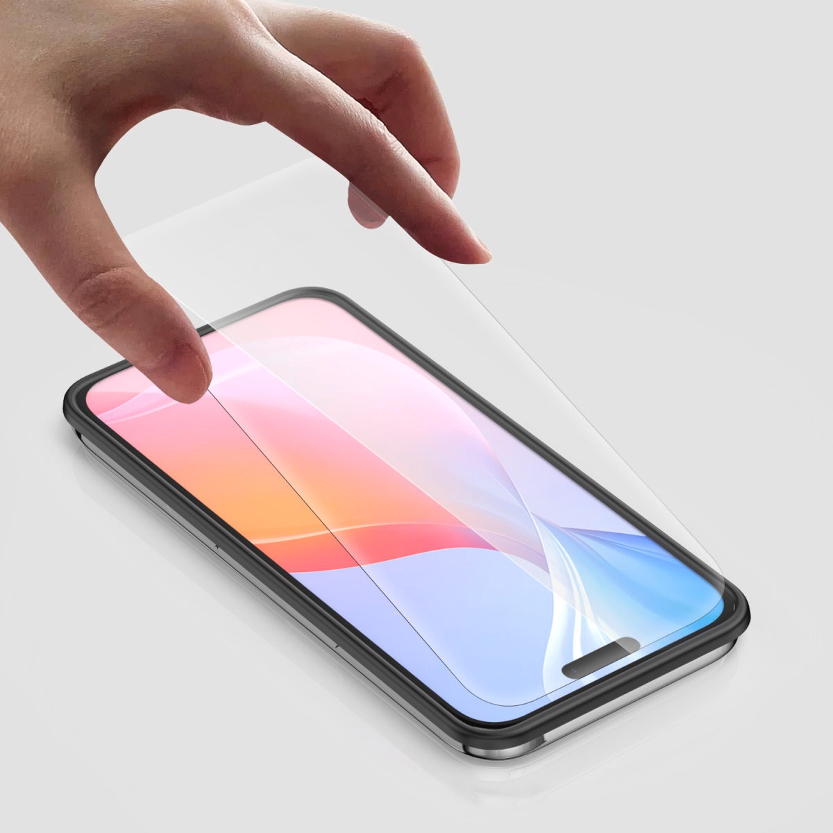 4smarts Displayschutzglas »Second Glass mit Montagerahmen«, für Apple iPhone 16 Plus, (1 St.), Displayschutzfolie, Schutzfolie, Bildschirmschutz, kratz- & stoßfest