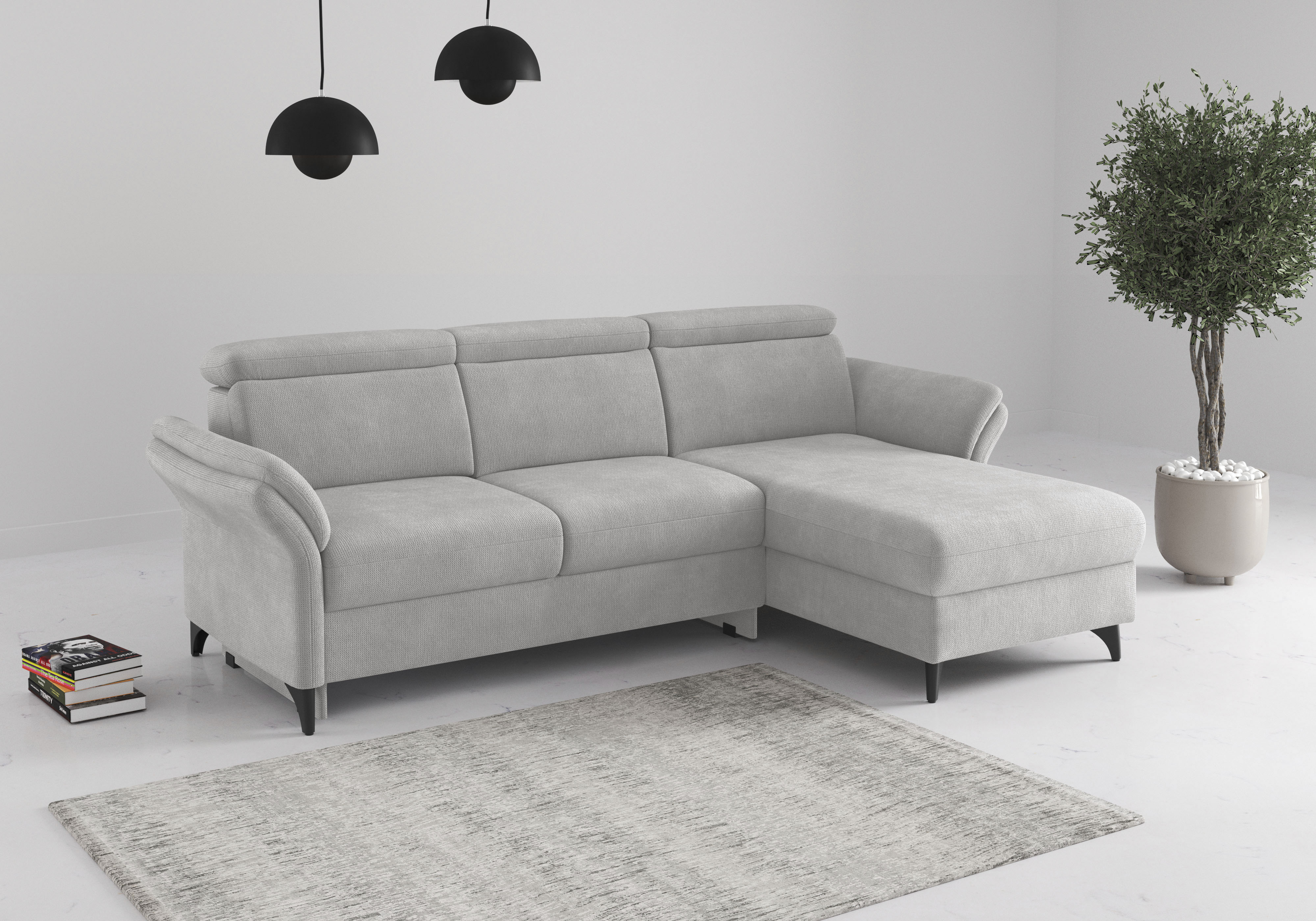 OTTO home Ecksofa "Glendale, L-Form" inkl. Kopfteilverstellung, wahlweise mit Vorziehsitz und Bettkasten