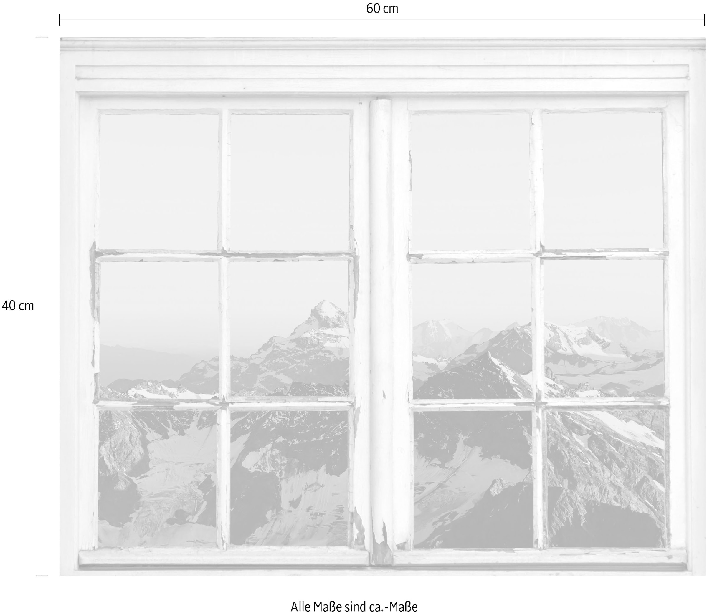 queence Wandsticker »Berge«, Wandsticker, Wandbild, selbstklebend, Berg, Berge