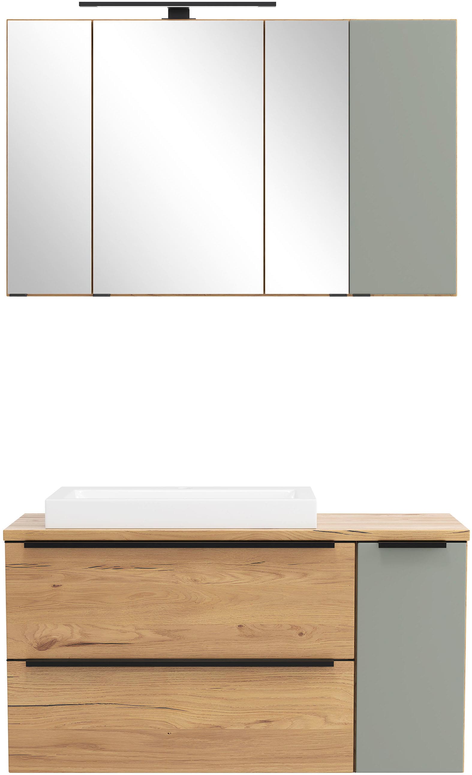 welltime Badmöbel-Set "MAILAND, 2 Metall-Vollauszüge mit Softclose" Maße (B/H/T): ca. 105/200/47 cm