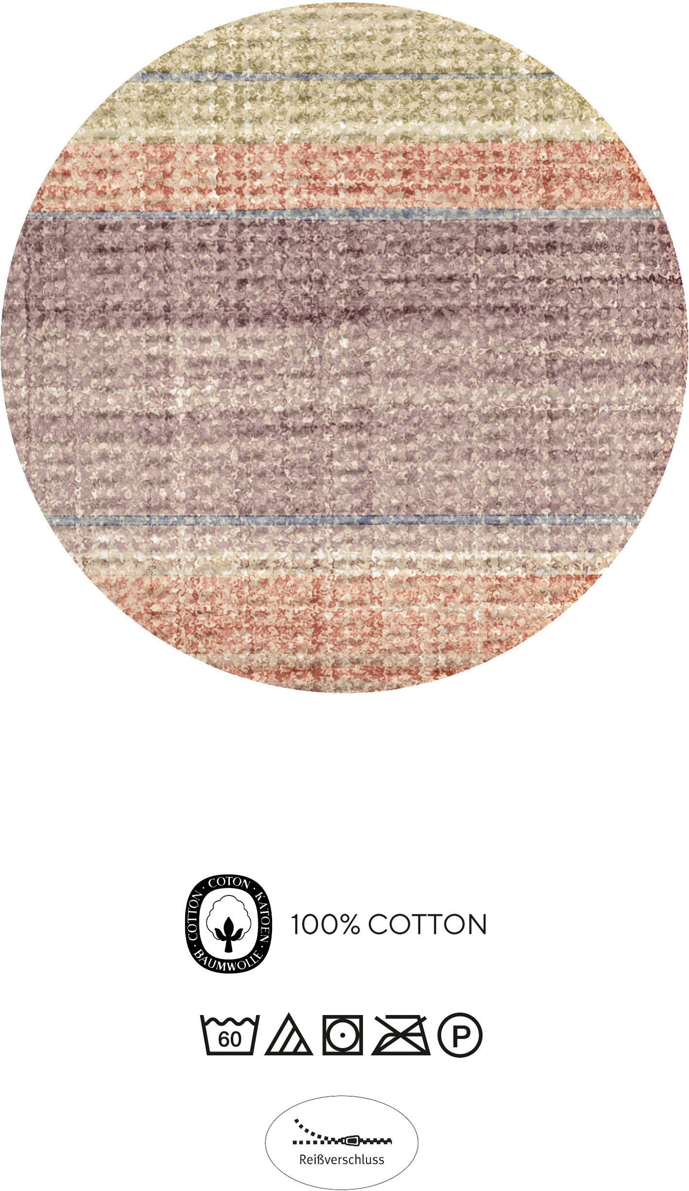 Biberna Bettwäsche »26320« 2 absolut bügelfrei, 100% Baumwolle, mit Reißverschluss, ganzjährig