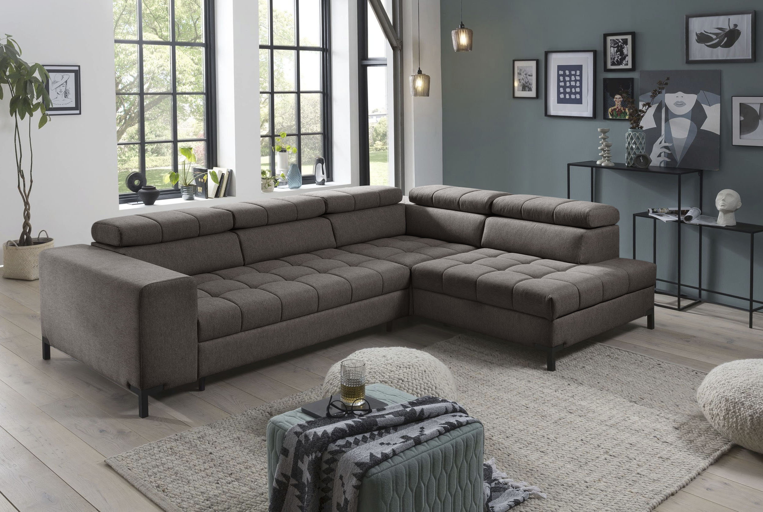 exxpo - sofa fashion Ecksofa "Bocco, hochwertige Verarbeitung, toller Sitzkomfort, bequem, L-Form" aus Luxus-Microfaser +Simply Clean - für besonders einfache Reinigung