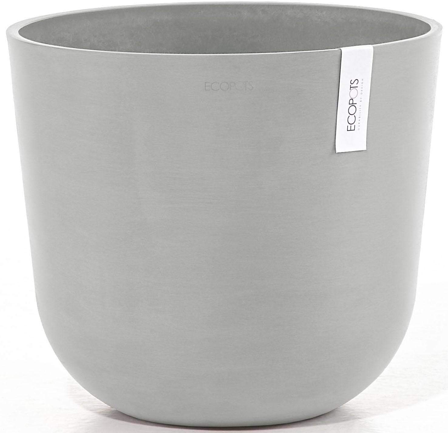 ECOPOTS Blumentopf »Oslo 35 + Wassersystem Weißgrau« für innen und außen: frostsicher, bruchsicher und lichtbeständig