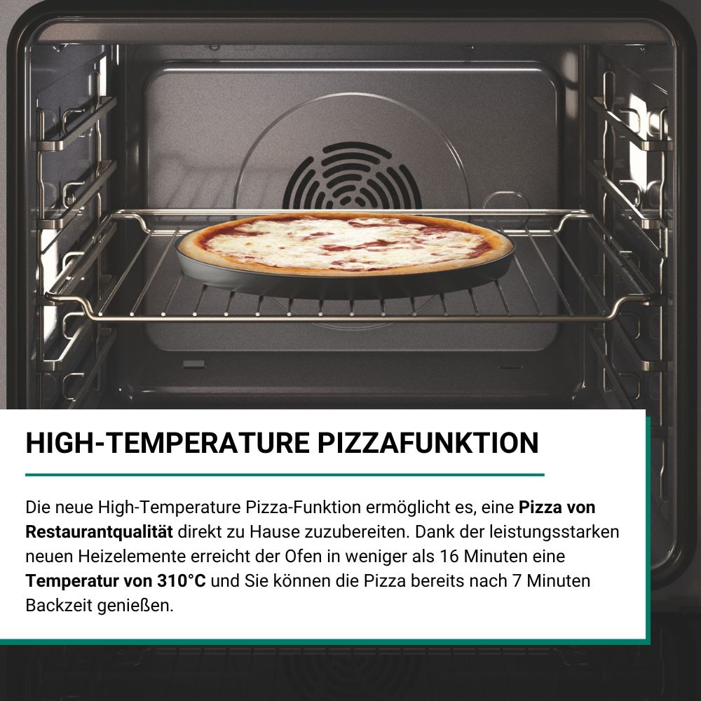 BAUKNECHT Pyrolyse Backofen  »BBI4S8PM1SK«, mit 1-fach-Teleskopauszug, Pyrolyse-Selbstreinigung, AirFry-Funktion, Pizzafunktion, 1-fach-Teleskopauszug, Gentle Steam