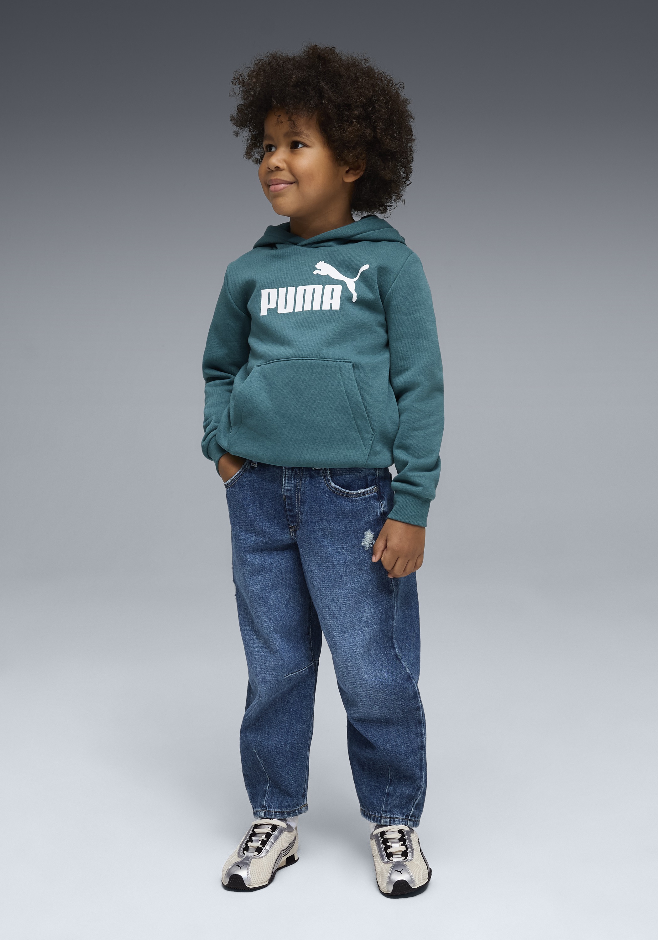 Thumbnail - PUMA Kapuzensweatshirt "ESS NO. 1 LOGO HOODIE FL PS", für Kinder, Regular Fit, mit Kängurutasche, mit Jerseyfutter
