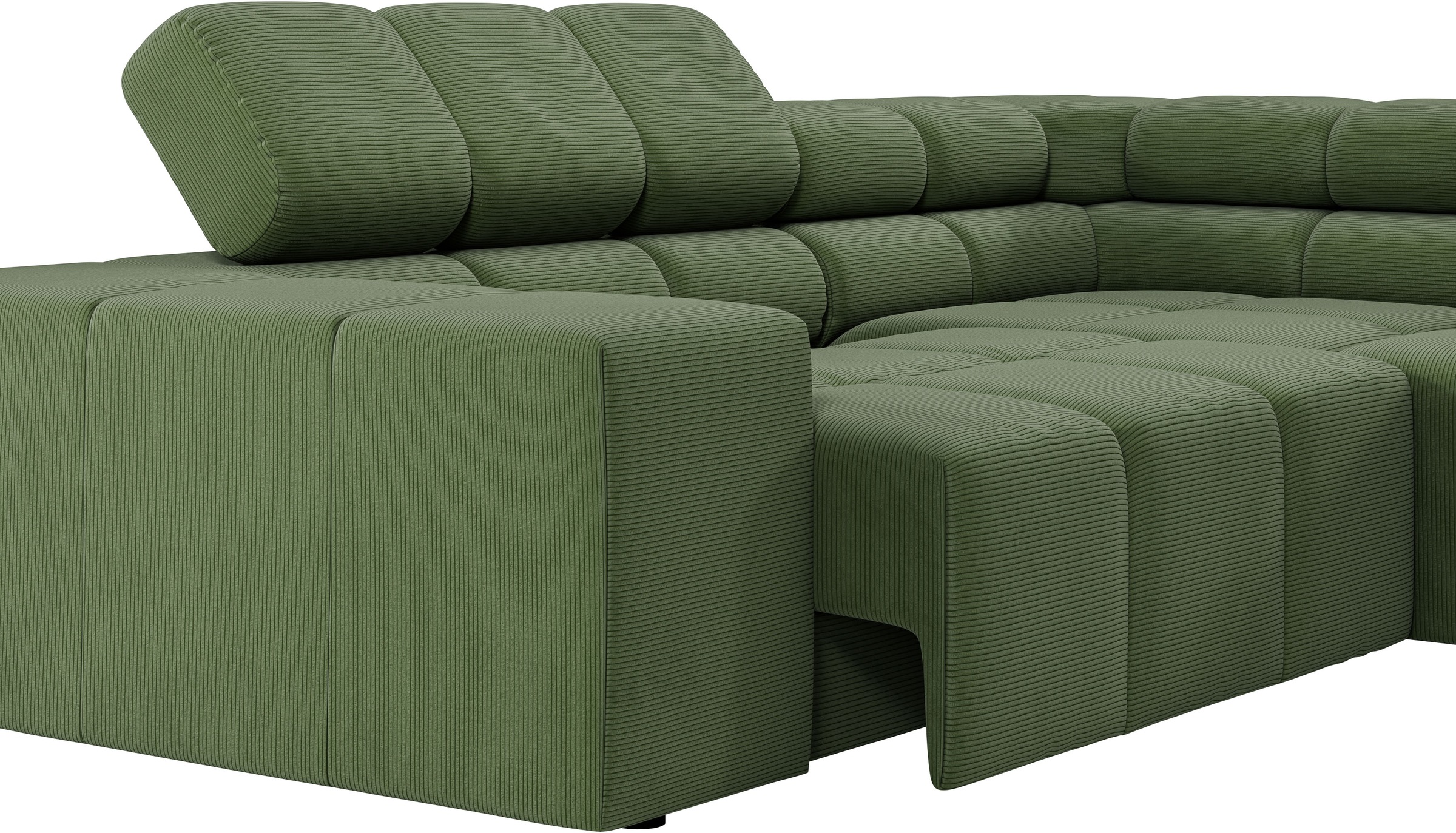 INOSIGN Ecksofa »Ancona, incl. Kopfteilverstellung + 3 Zierkissen, L-Form, bequem«, wahlweise motorische Sitztiefenverstellung, B/T(H: 249/215/70 cm