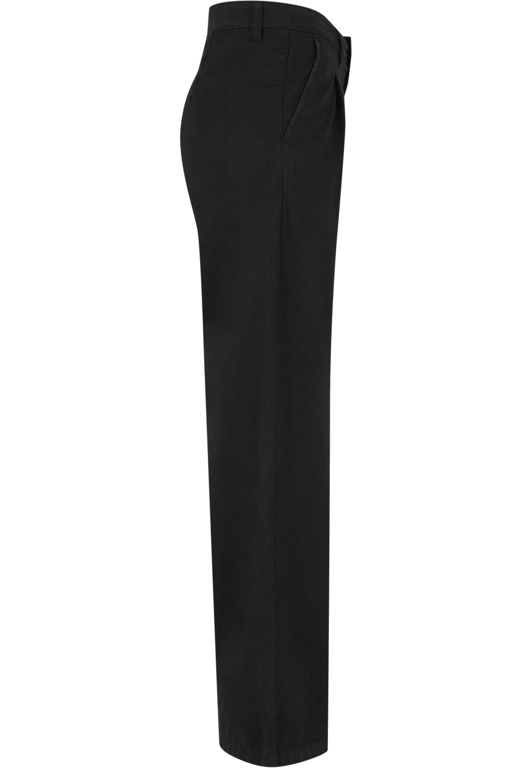 URBAN CLASSICS Stoffhose »Urban Classics Damen Ladies Organic Pleated Cotton Pants«