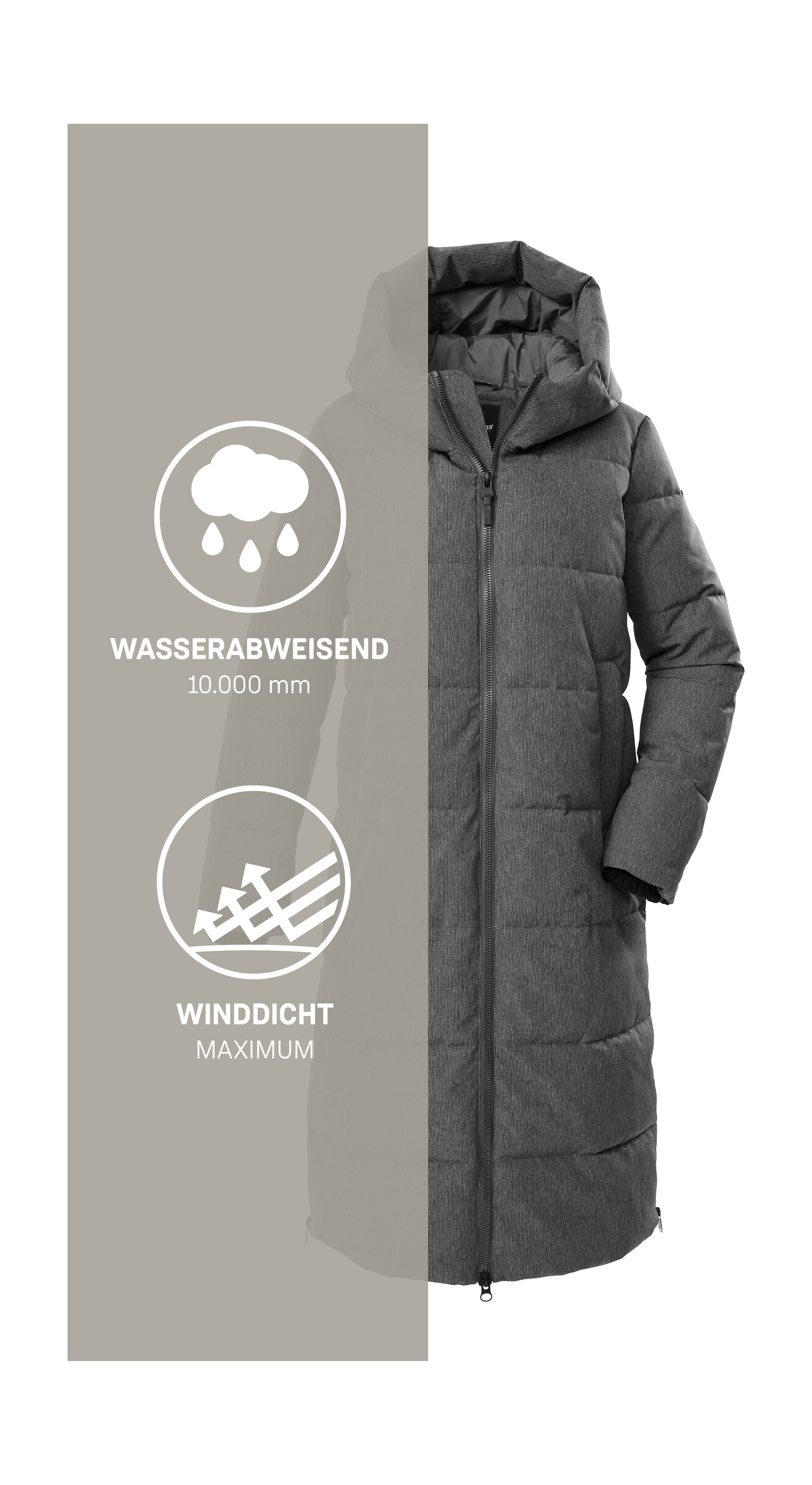 G.I.G.A. DX by killtec Steppmantel »GW 17 WMN QLTD CT« Damenmantel, wasserabweisend, winddicht, Teflon EcoElite™