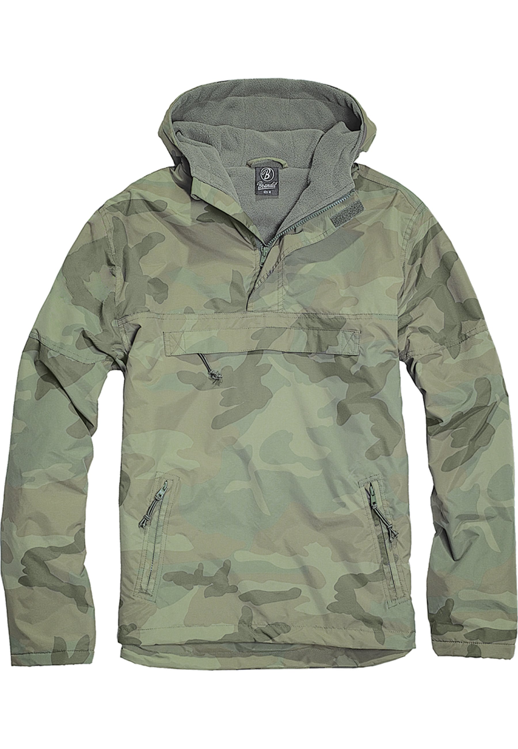 Brandit Anorak »Brandit Herren Fleece Pull Over Windbreaker« 1 Stk. tlg. mit Kapuze