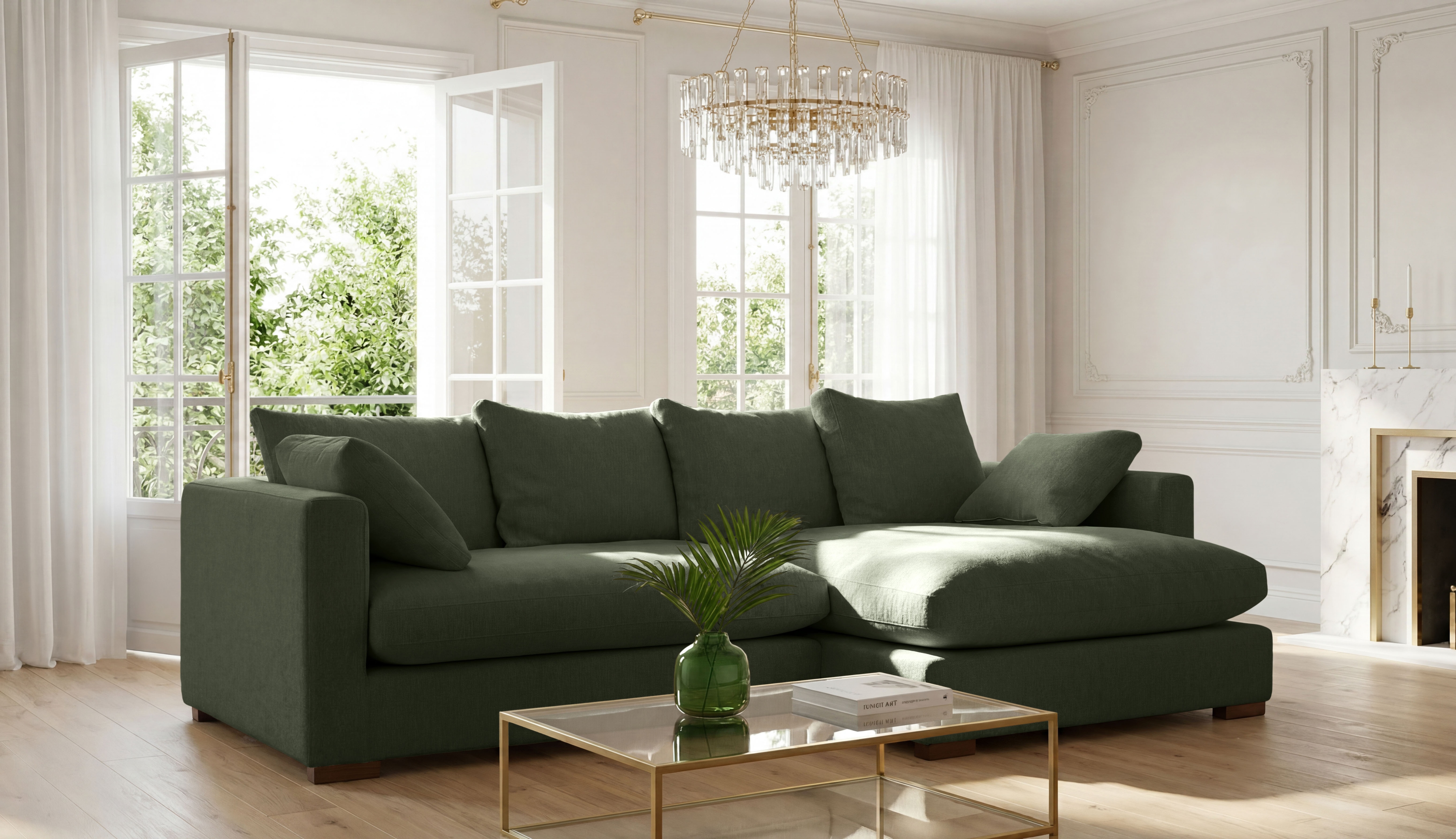 OTTO home Ecksofa "Coray" Breite 266 cm, extra weich und kuschelig, mit Federn und Daunen