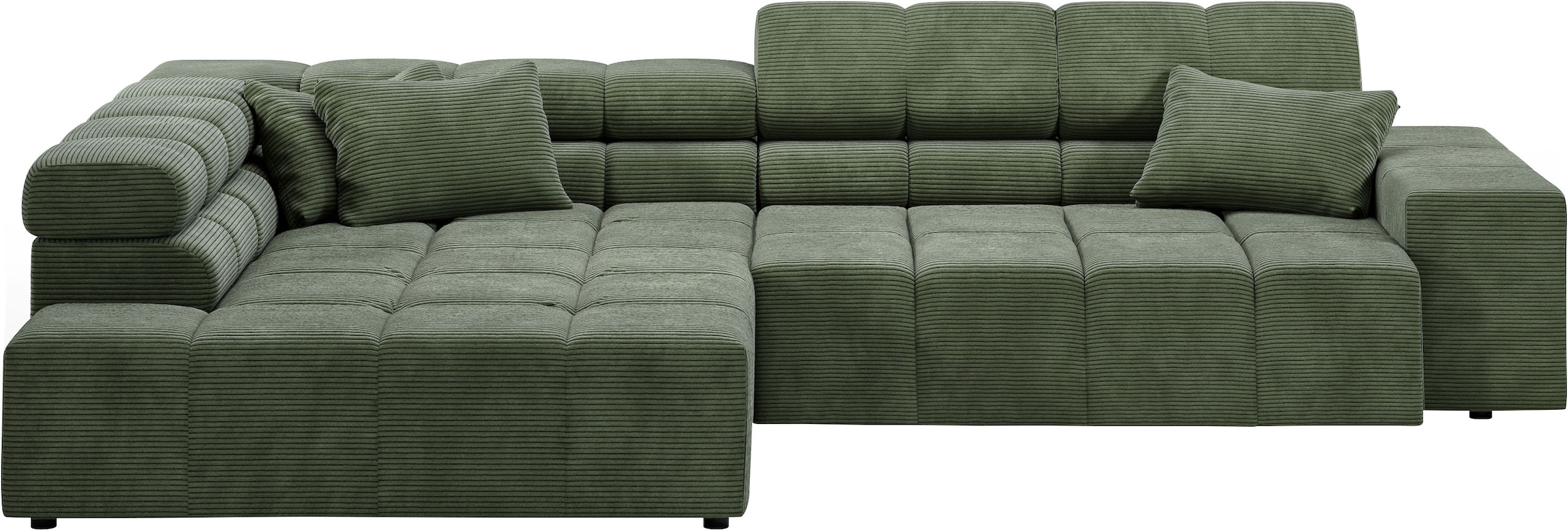 INOSIGN Ecksofa »Ancona incl. Kopfteilverstellung, OTTOs Choice, Breite 319cm, L-Form«, wahlweise motorische Sitztiefenverstellung, auch in Cord + Easy Care