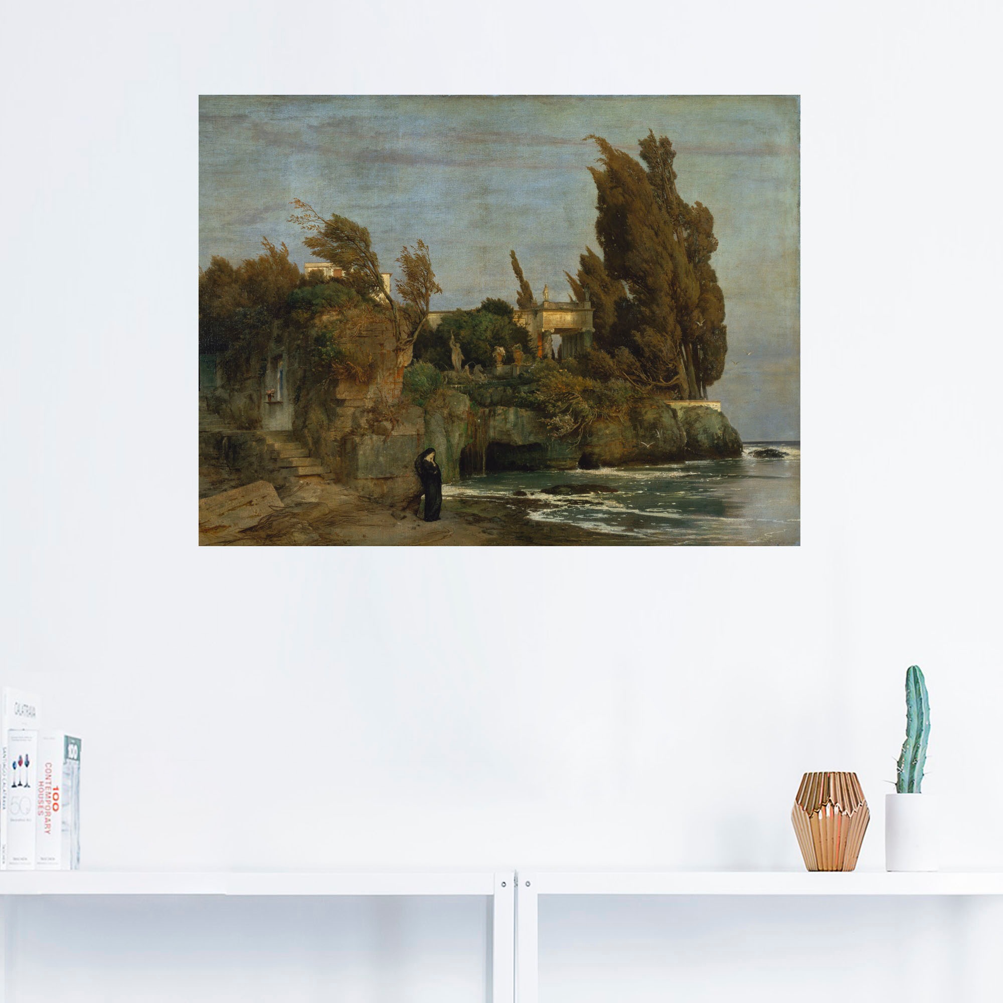Artland Wandbild »Villa am Meer. 2. Fassung. 1865«, Küste, (1 St.), als Leinwandbild, Wandaufkleber oder Poster in versch. Größen
