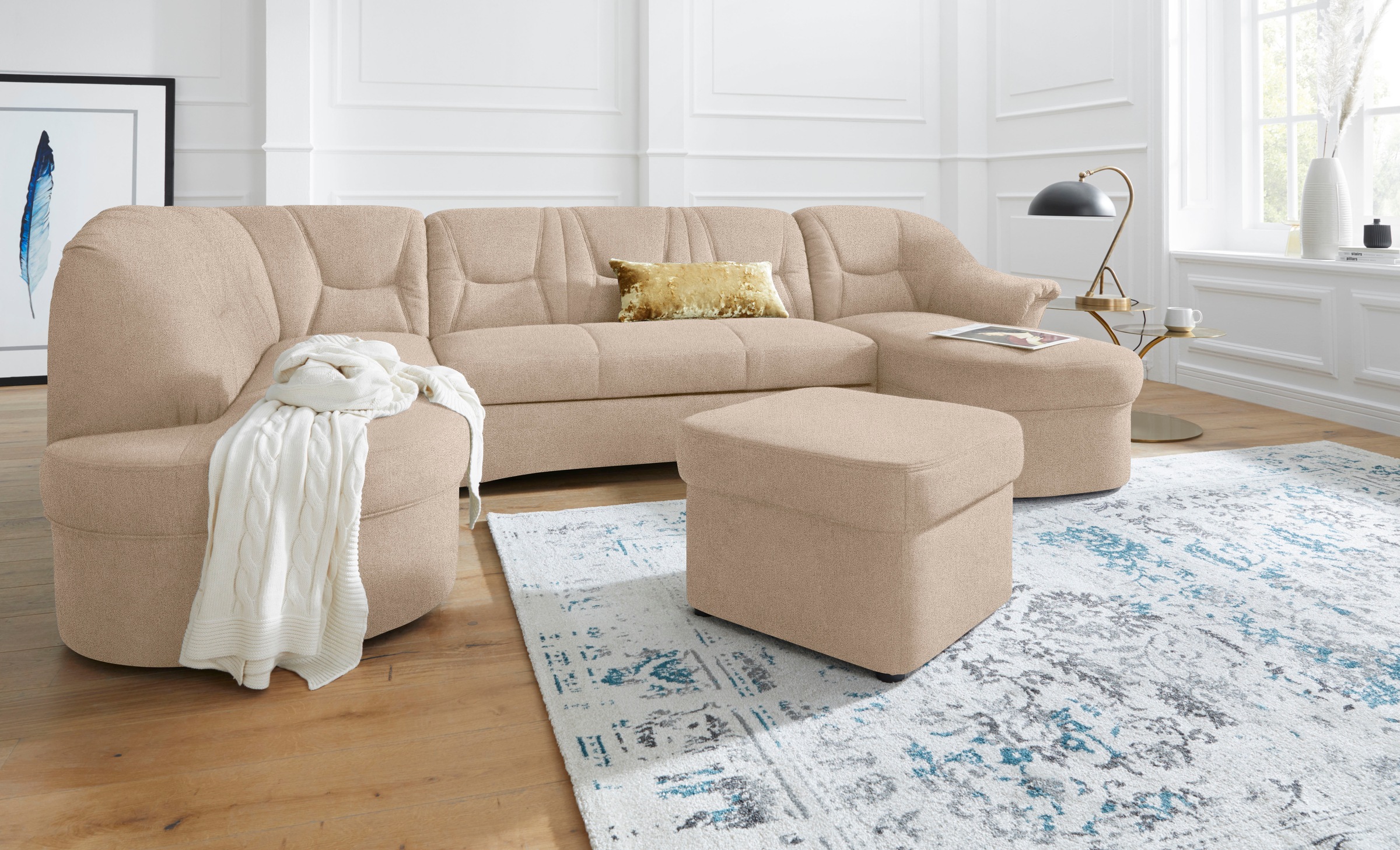 DOMO collection Wohnlandschaft "Sarafina, zeitlos und komfortabel, optional günstig online kaufen