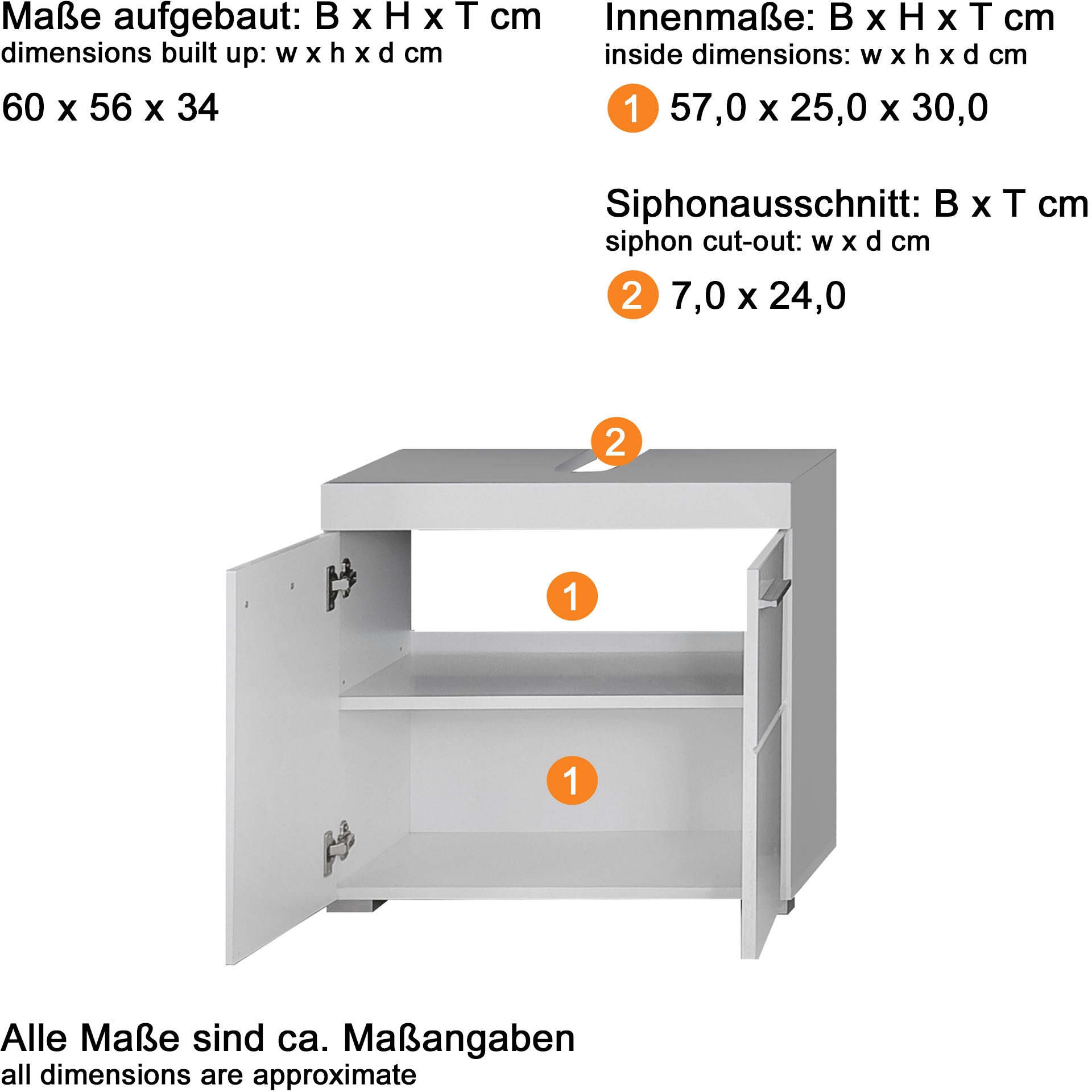 INOSIGN Badmöbel-Set »Avena«, (2 St.)