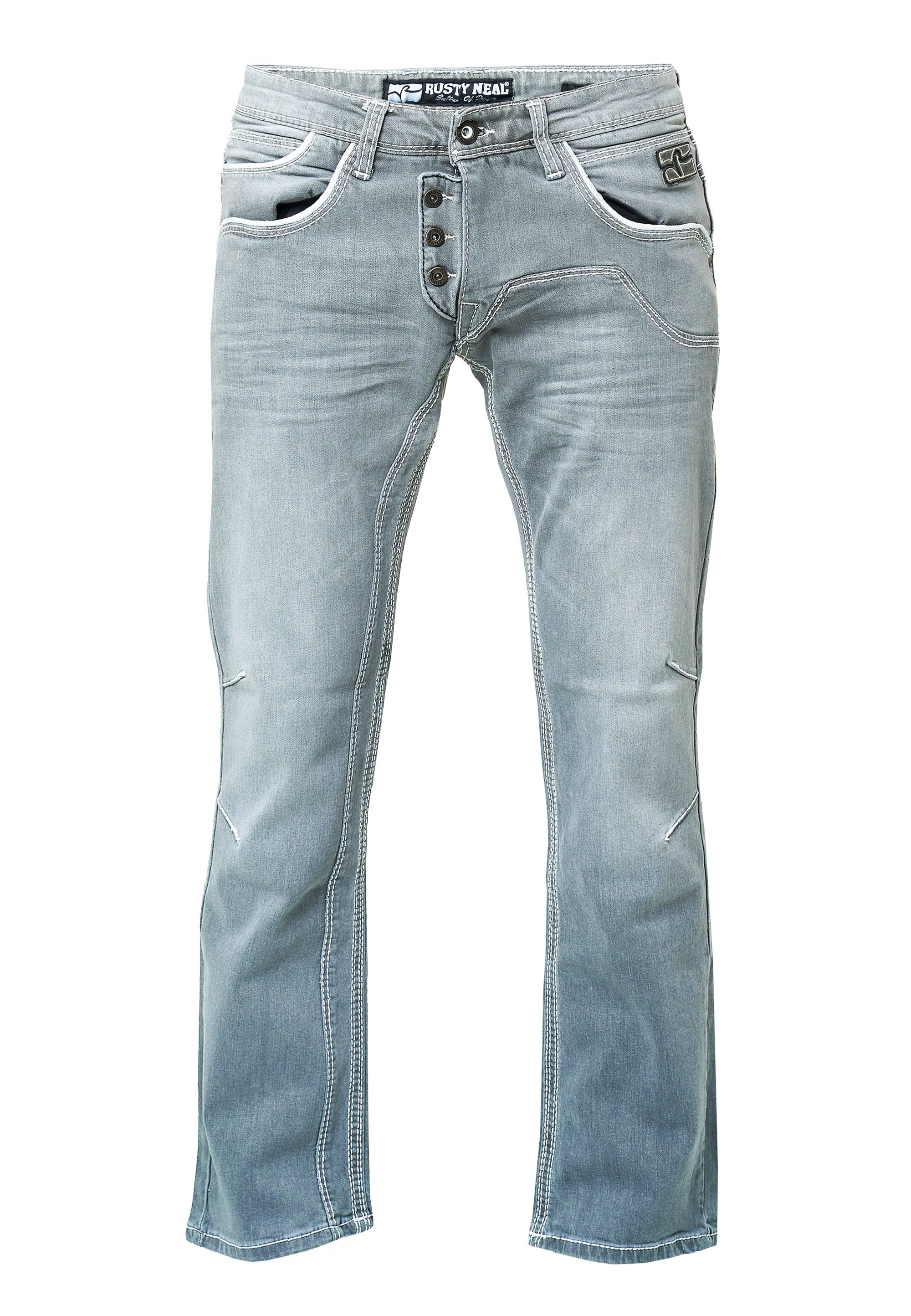 Thumbnail - Rusty Neal Straight-Jeans, im bequemen Straight Fit-Schnitt
