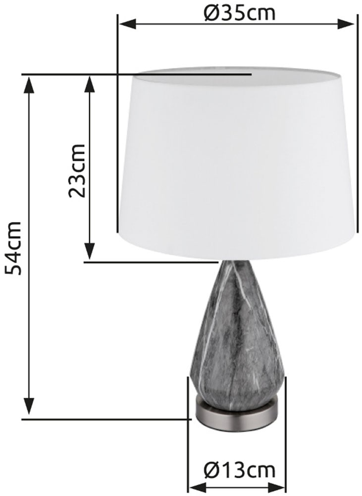 GLOBO LIGHTING Tischleuchte »KISA« E27 1 Stk. Tischlampe Nachttischlampe Deko-Tischleuchte Schlafzimmer