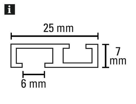 GARDINIA Vorhangschiene, 1 läufig-läufig, Fixmaß, Serie Aluminim-Vorhangschiene