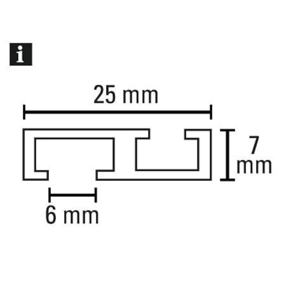 GARDINIA Vorhangschiene, 1 läufig-läufig, Fixmaß