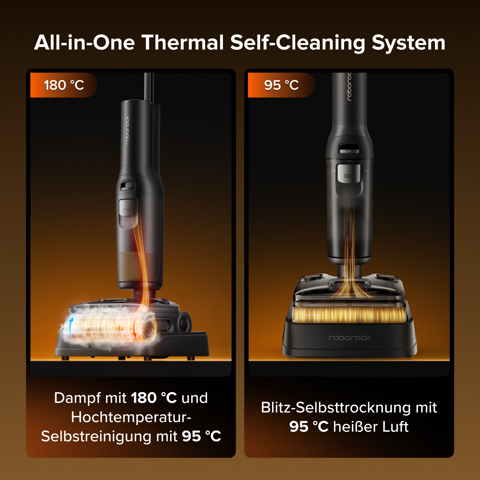 Roborock Nass-Trocken-Sauger »F25 Steam Dampfreiniger mit 25.000 Pa Saugleistung« Steam-Modus, 95 °C Selbstreinigung und 95 °C Trocknung