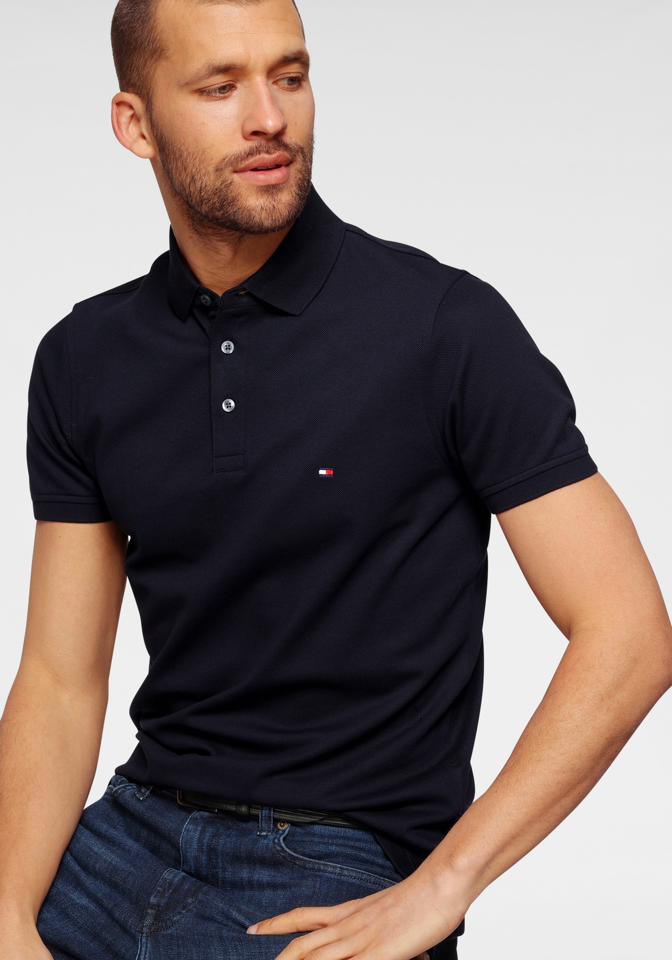 Tommy Hilfiger Poloshirt "1985 SLIM POLO", hochwertige Baumwoll-Piqué-Quali günstig online kaufen