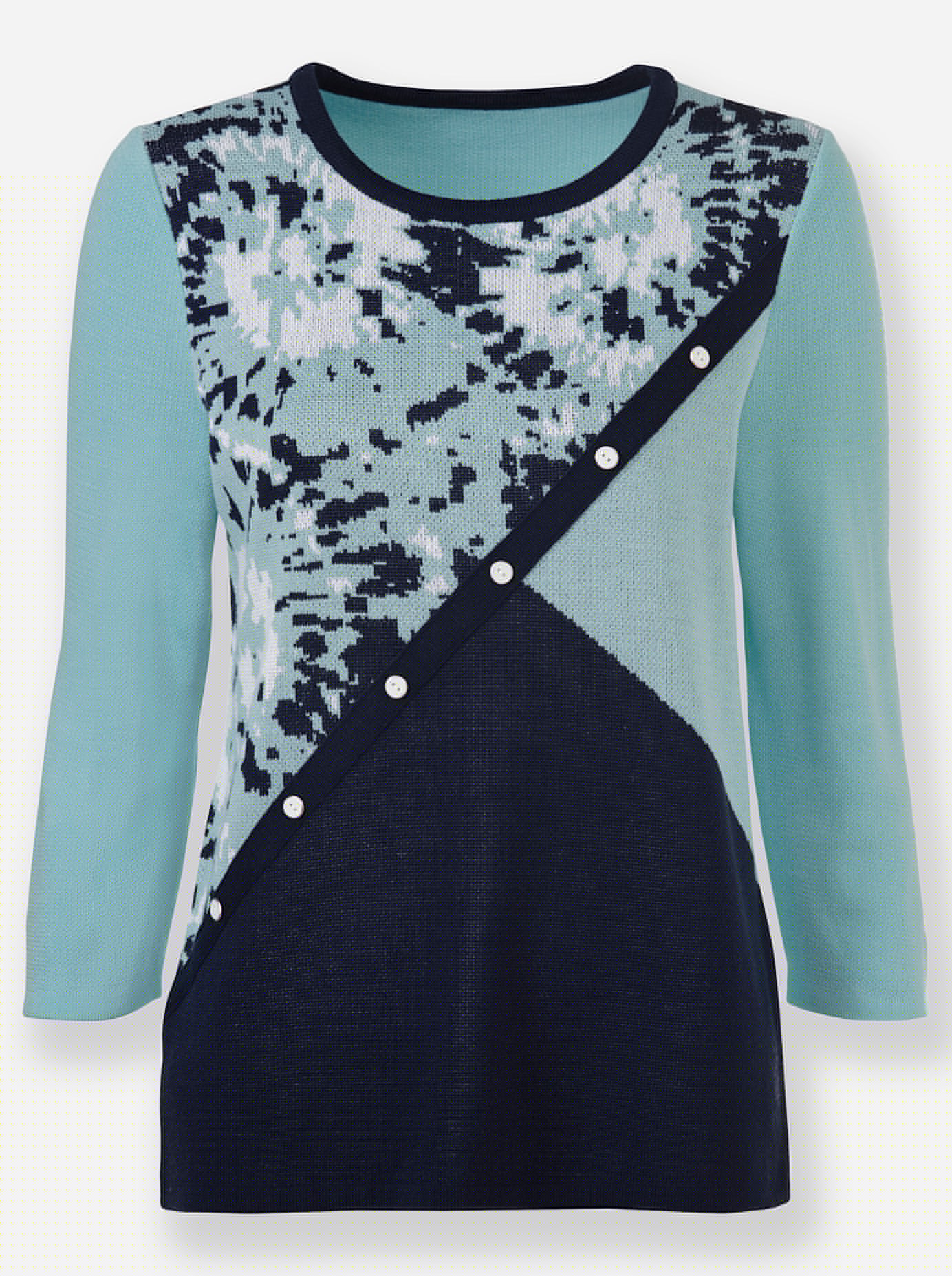Classic Rundhalspullover »Jacquard-Pullover«