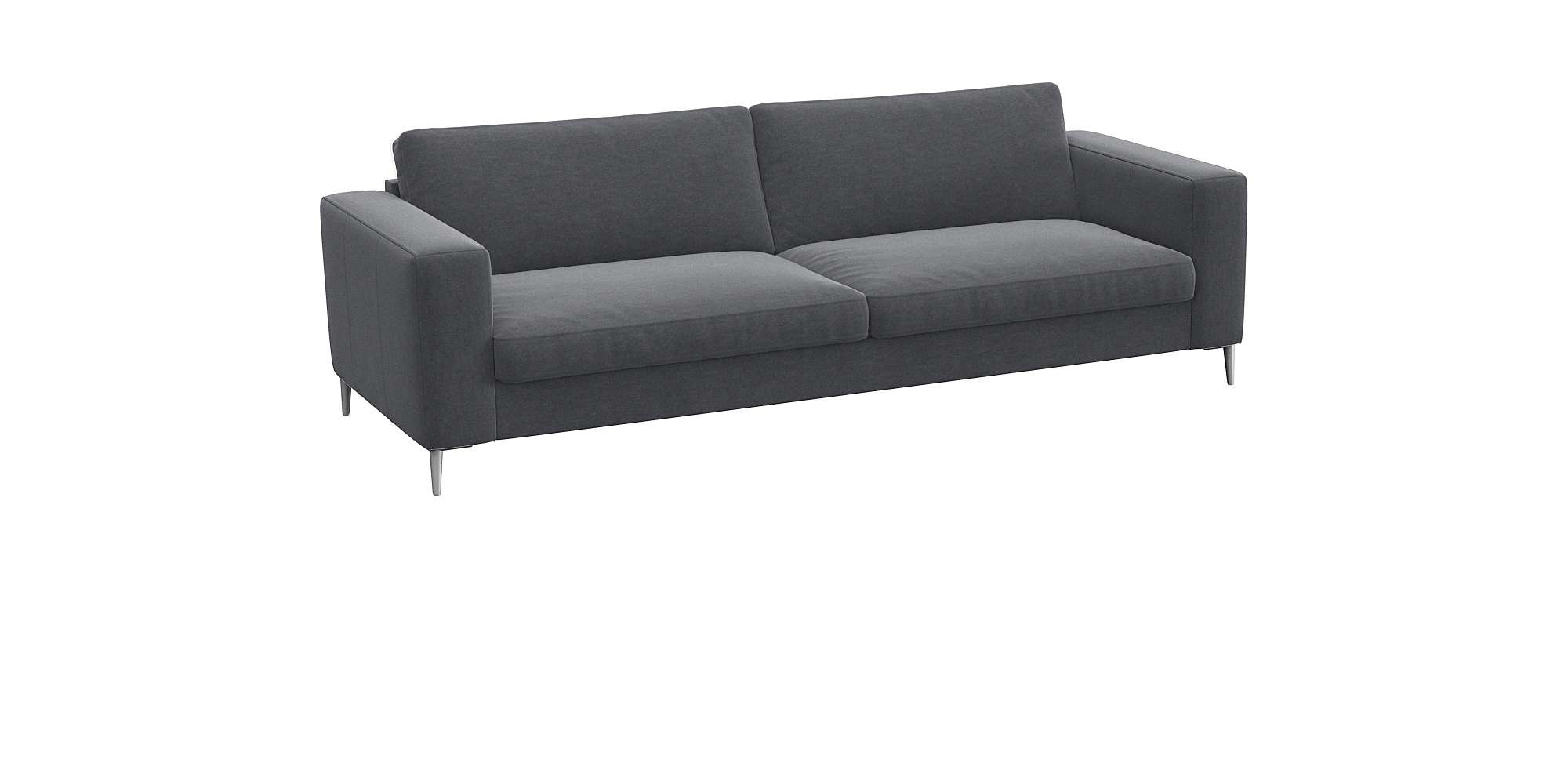FLEXLUX 3-Sitzer »Fiore, super Sitzkomfort durch Kaltschaum im Sitz«, breite Armlehnen, Füße Alu