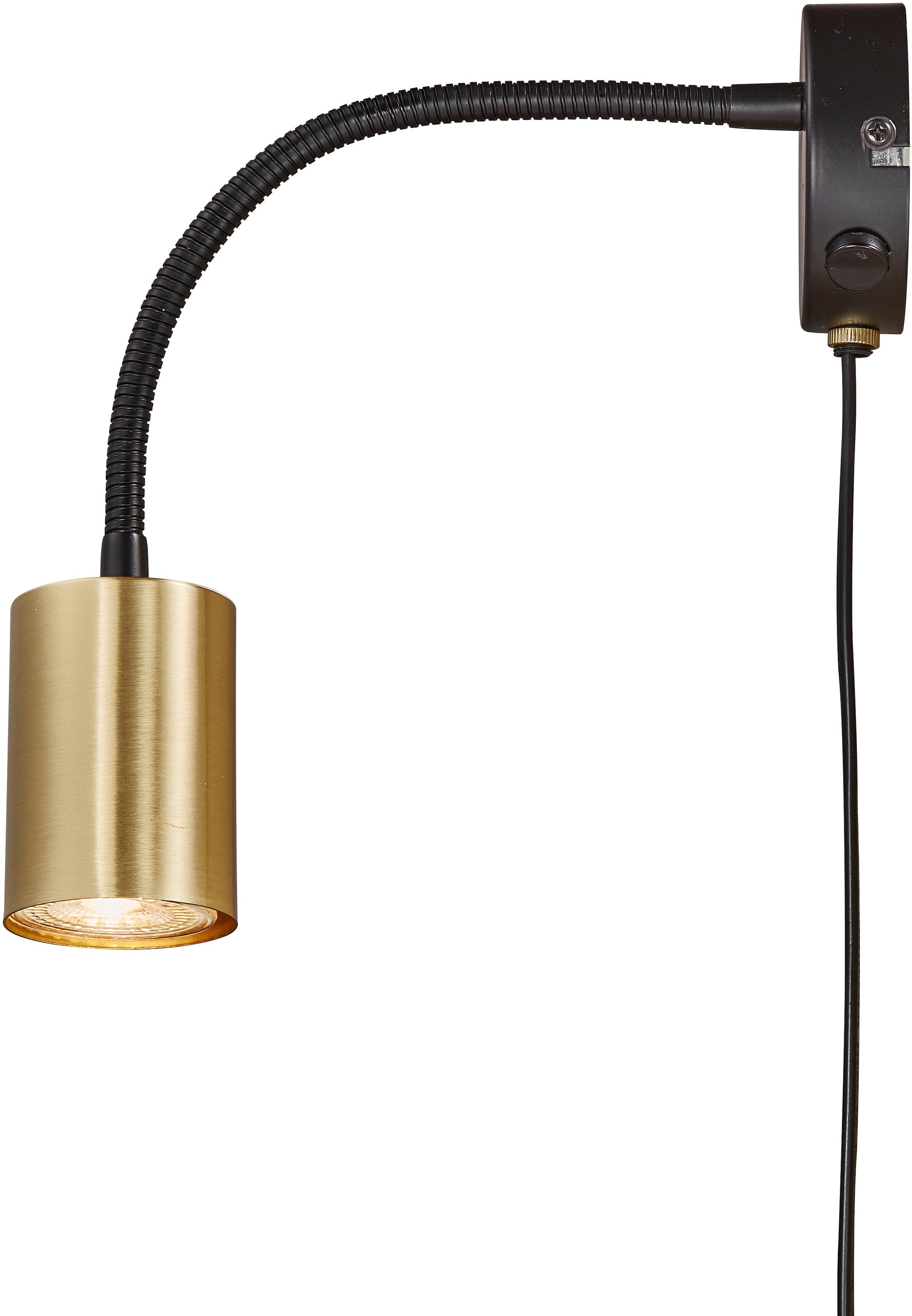 Wandleuchte BAUR Ø mit greige LED und »Lüchte«, | flammig-flammig, 26 cm flexiblem Lesearm Lüttenhütt Wandlampe 2 Stoffschirm
