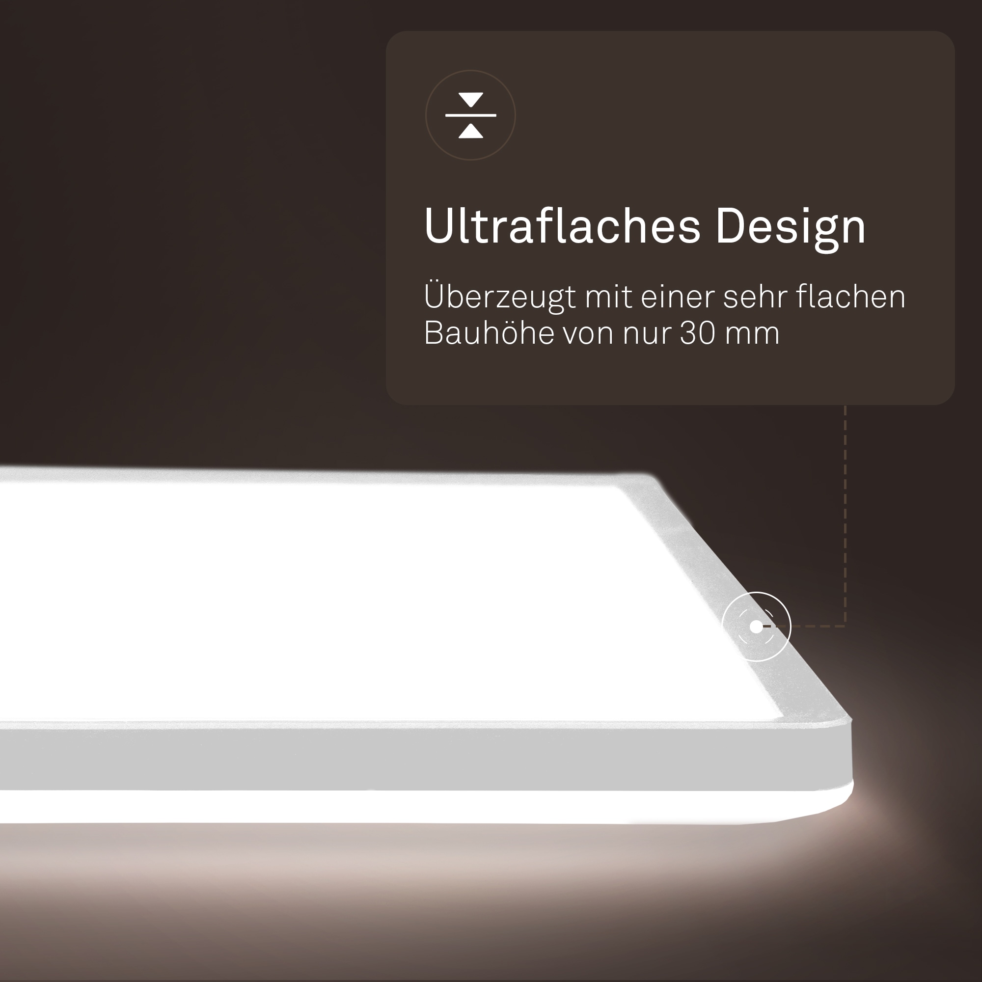 B.K.Licht LED Panel »SHALLOW« LED-Board 1 Stk. Neutralweiß 58x20x3 cm, Badlampe, Badezimmer, Küche, Wohnzimmer