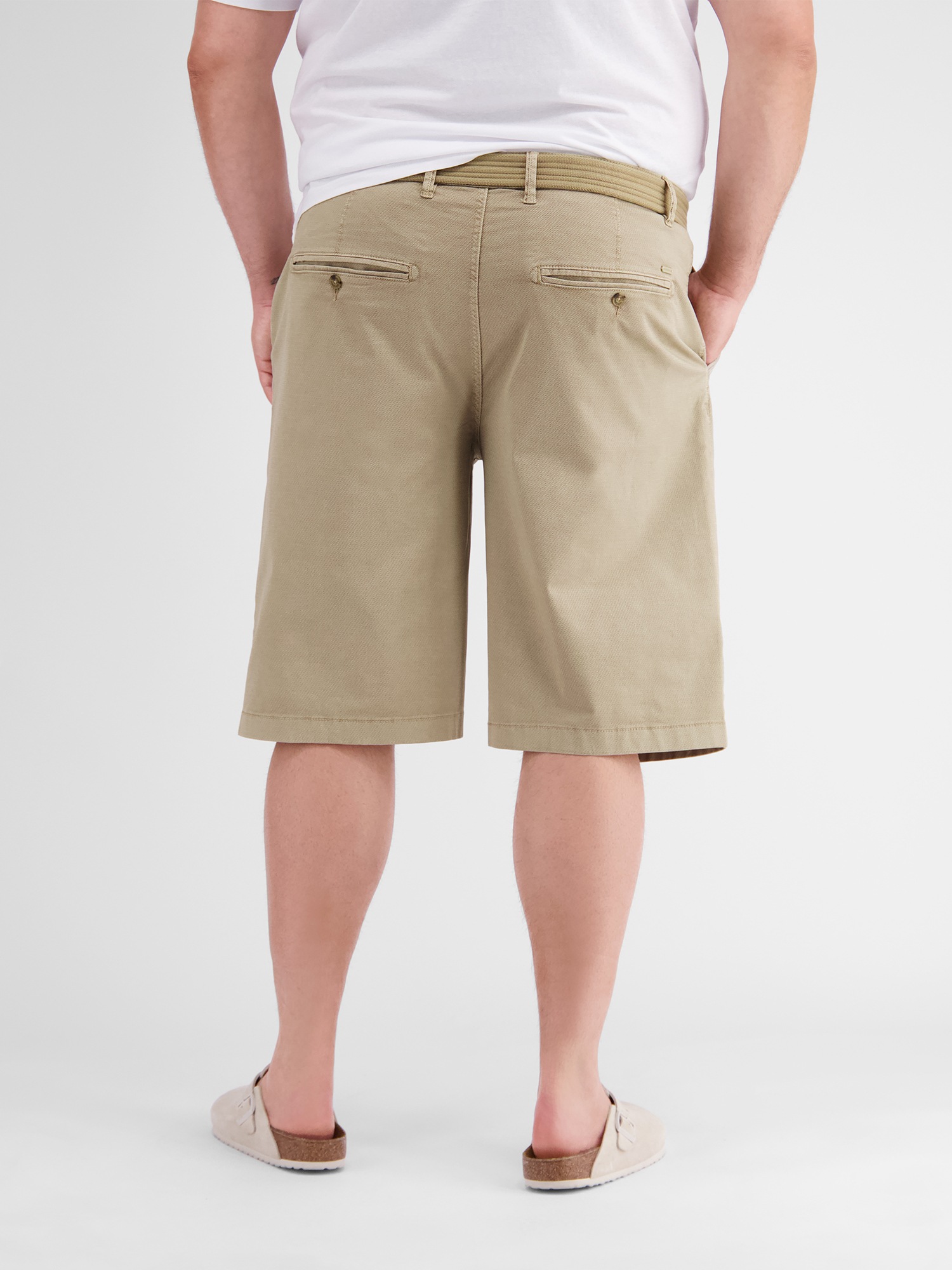 LERROS Bermudas »LERROS Chino-Bermuda mit Gürtel, in Großen Größen«, (Set)