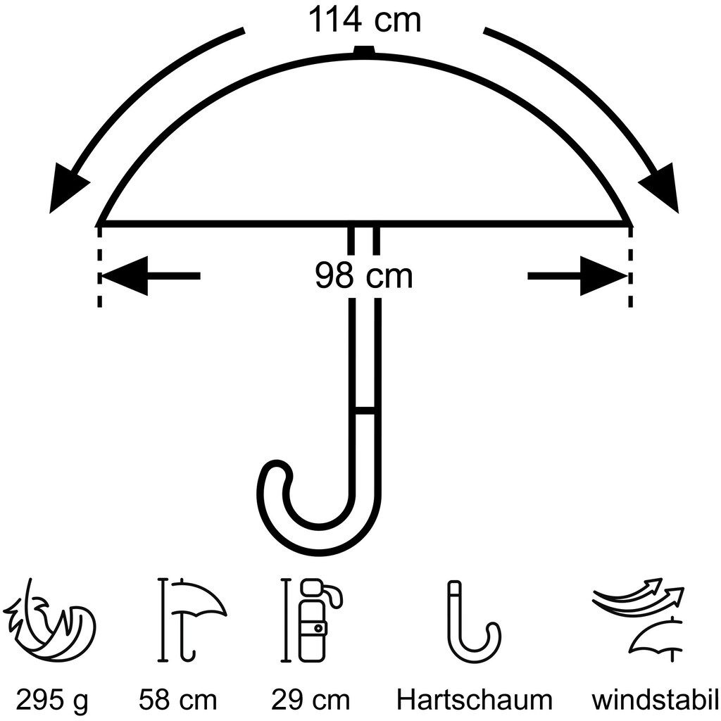 EuroSCHIRM® Trekkingschirm »light trek Automatic, silber«