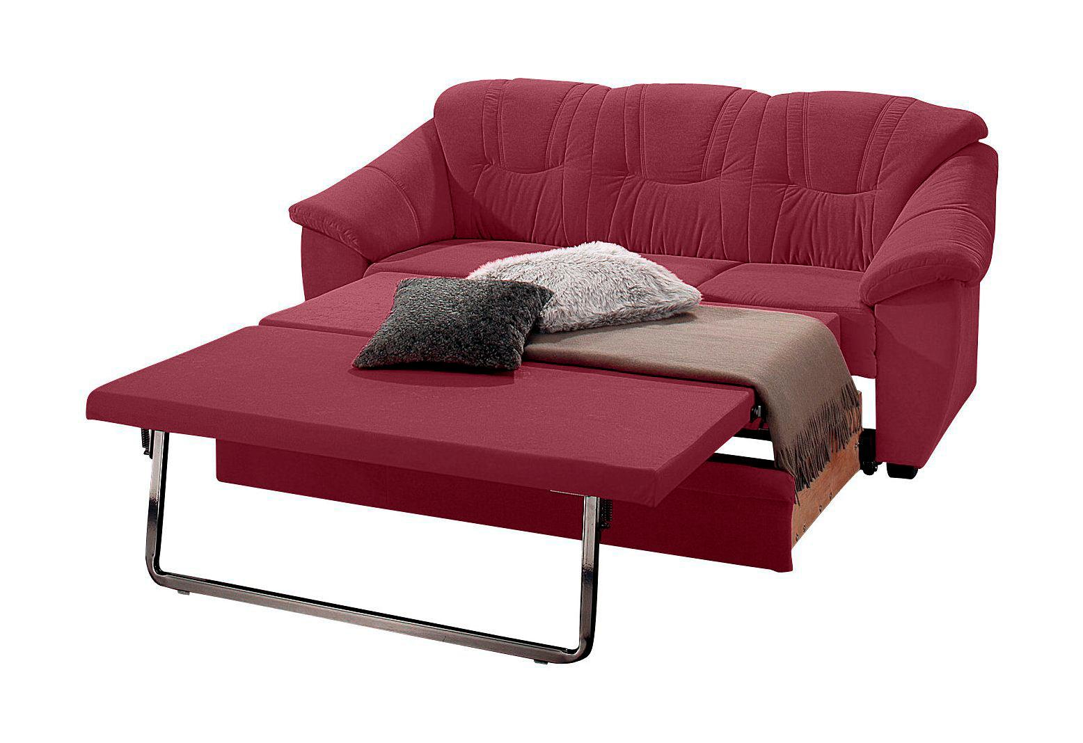 sit&more 3-Sitzer "Savona, B: 198 cm, Federkern, Komfortsitzhöhe 46 cm" mit Schlaffunktion, Liegefläche 190x137cm, Stoff- & Lederauswahl