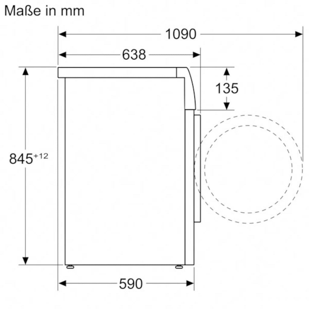 SIEMENS Waschmaschine »WG44B20Z0«, iQ700, WG44B20Z0, 9 kg, 1400 U/min, smartFinish – glättet dank Dampf sämtliche Knitterfalten