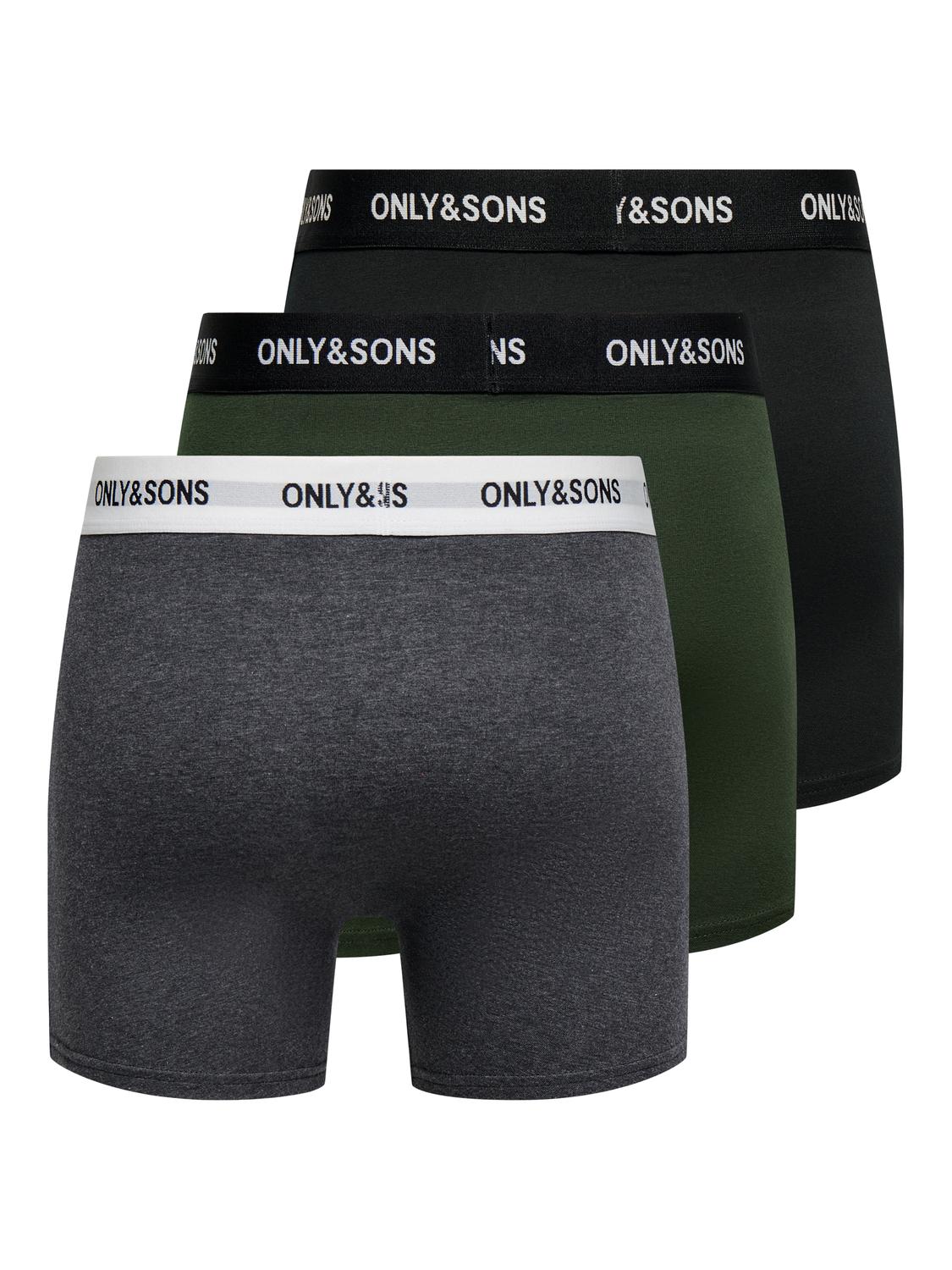 Thumbnail - ONLY & SONS Trunk "ONSFITZ SOLID BLACK TRUNK 3PACK NOOS" Packung, 3 Stk.