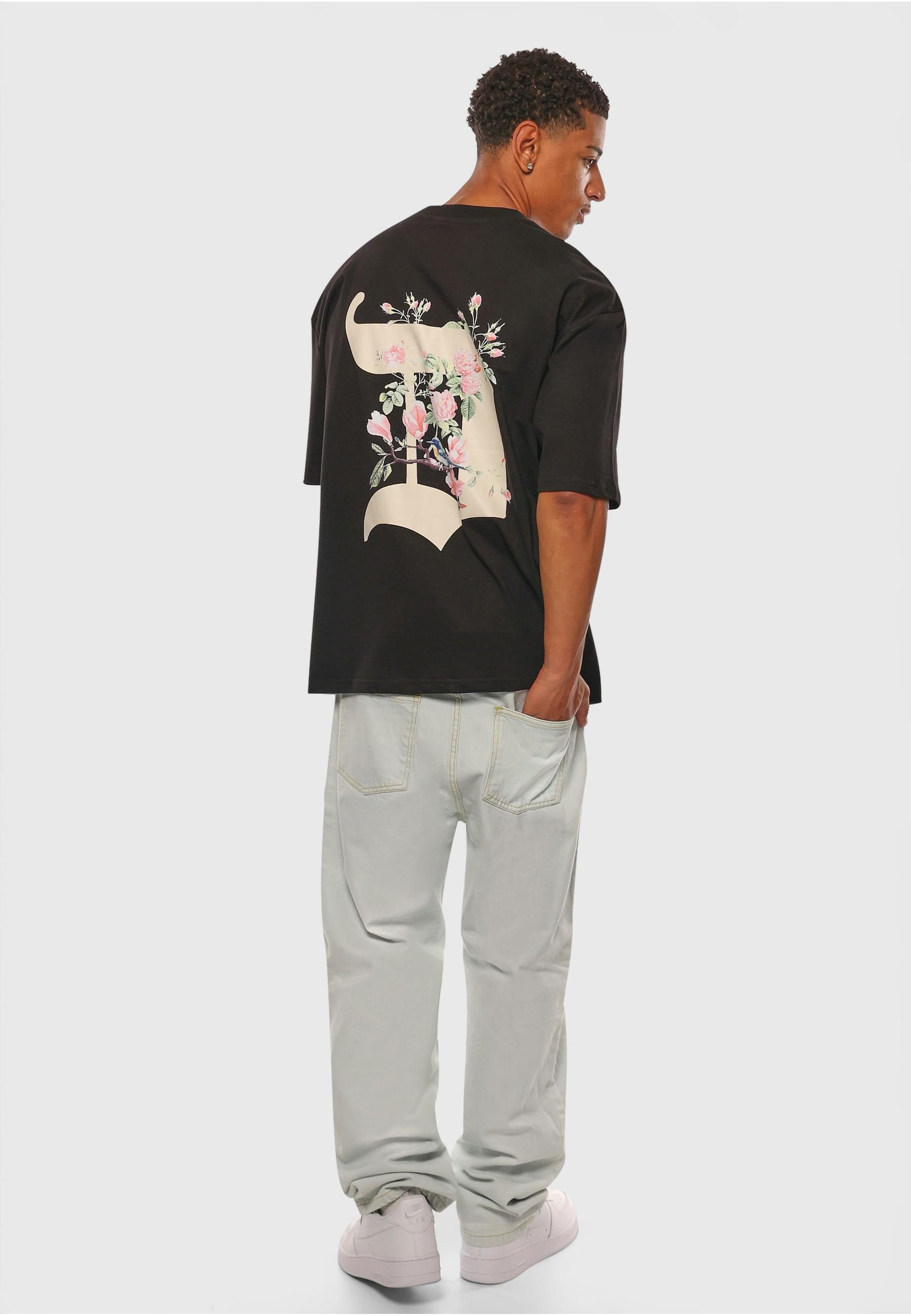 Dropsize T-Shirt »Dropsize Dropsize Heavy Oversize Bird&Roses T-Shirt«, (1 tlg.)