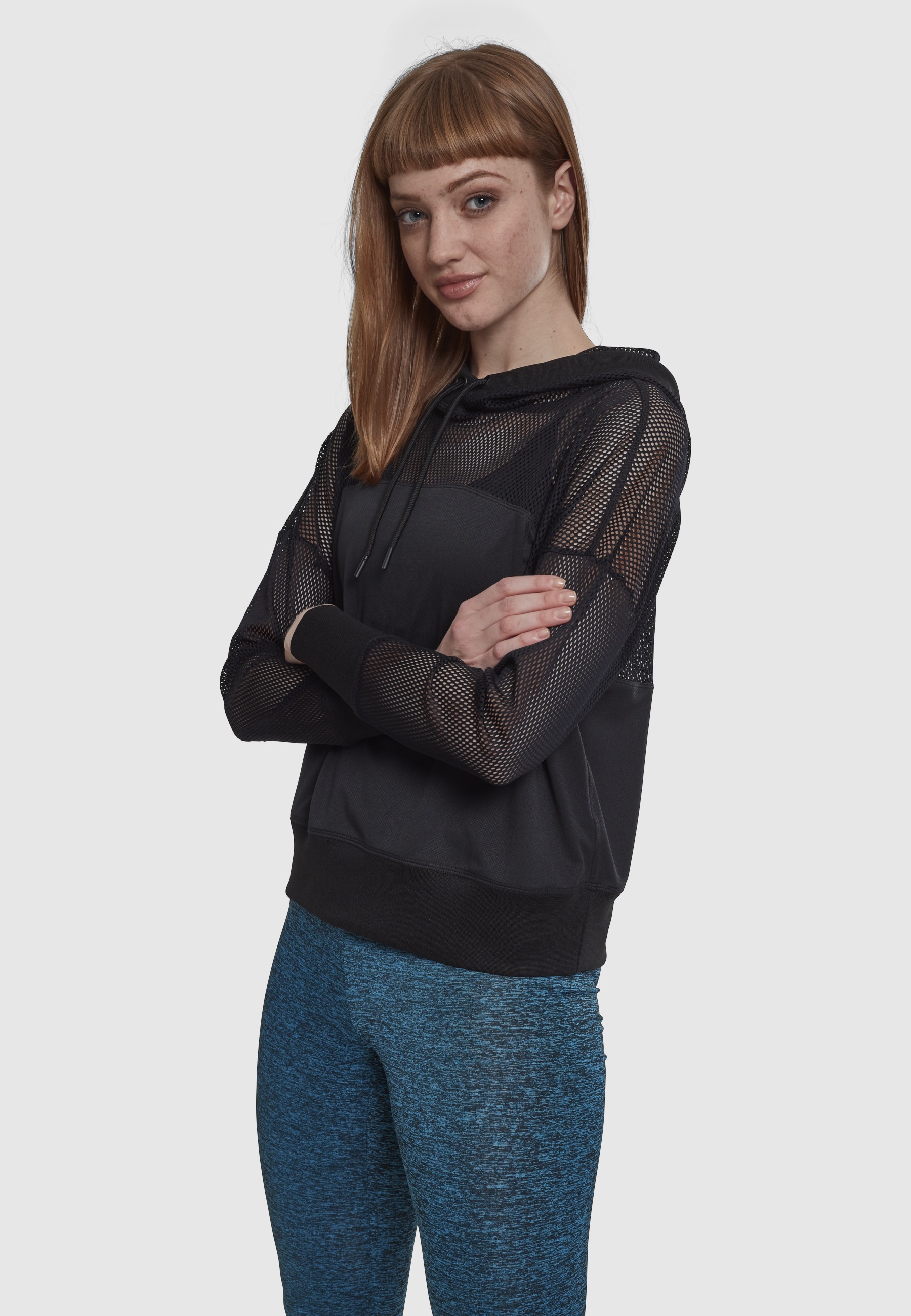 URBAN CLASSICS Sweatshirt »Urban Classics Damen Ladies Mesh Hoody«, 1 Stk.
