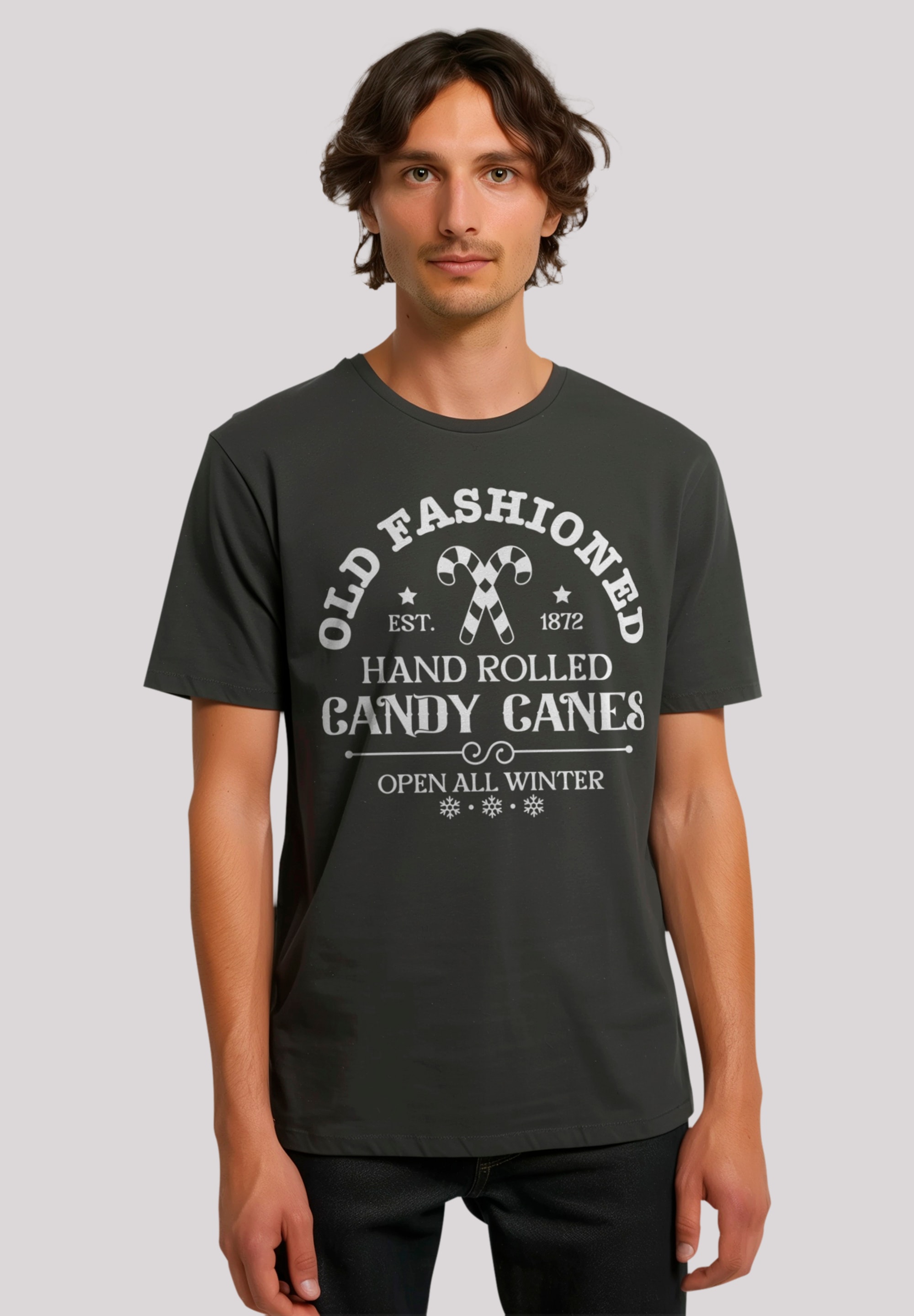 T-Shirt »Cany Canes Retro Weihnachts Sign«, Premium Qualität