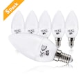 B.K.Licht LED-Leuchtmittel, E14, 5 St., Warmweiß, LED-Lampe Glühbirne 5 Watt 470 Lumen 3.000 Kelvin Energiesparlampe