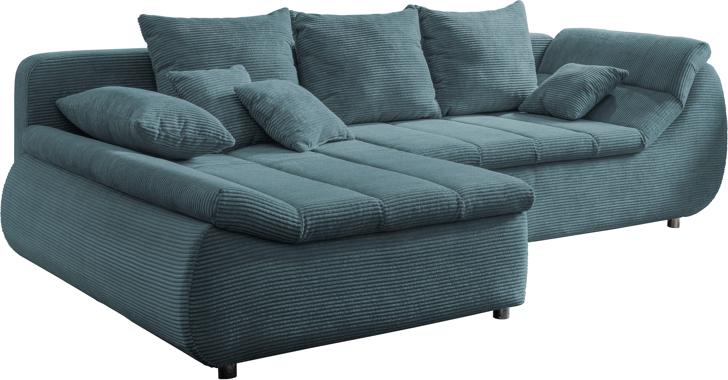 INOSIGN Ecksofa »Imola elegant und bequem, aktuelle Steppung im Sitz, L-Form«, wahlweise mit Bettfunktion