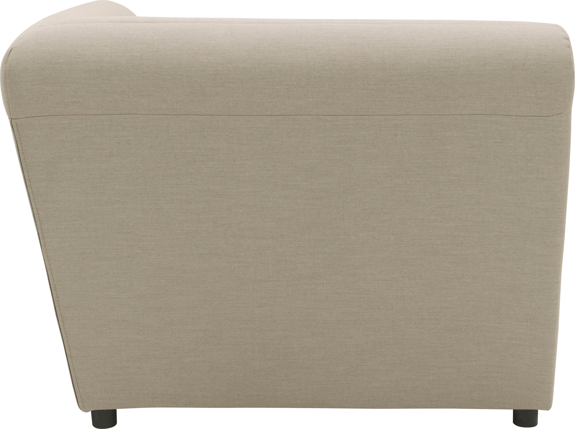 Sofa-Eckelement DOMO COLLECTION "Soleil, pflegeleichter und wetterfester Bezug", grau (taupe), B:106cm H:80cm T:106cm, 100% solution dyed Acryl, Polsterelemente, Outdoor, besonderes Design und Formgebung, individuell erweiterbar 2