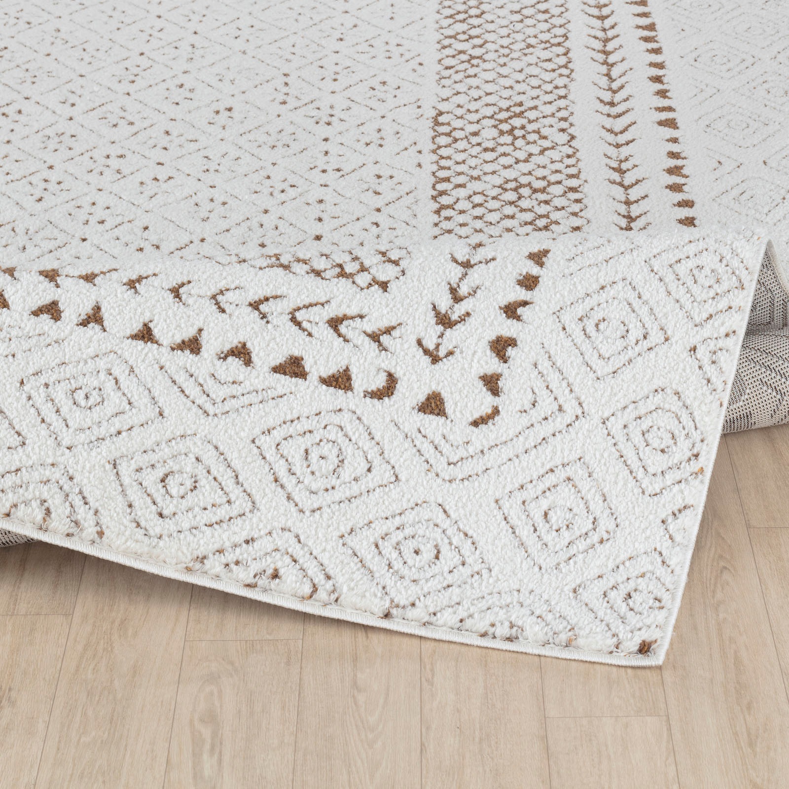Livabliss Teppich »MONACO«, rechteckig, 14 mm Höhe, Skandinavischer Teppich, Kurzflor Boho-Wohnzimmerteppich