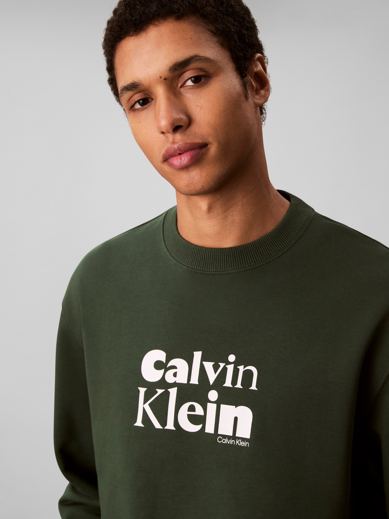 Thumbnail - Calvin Klein Sweatshirt "LS EU 350TERRY CALVIN BOLD GRAPH" Rundhalsausschnitt, regular fit