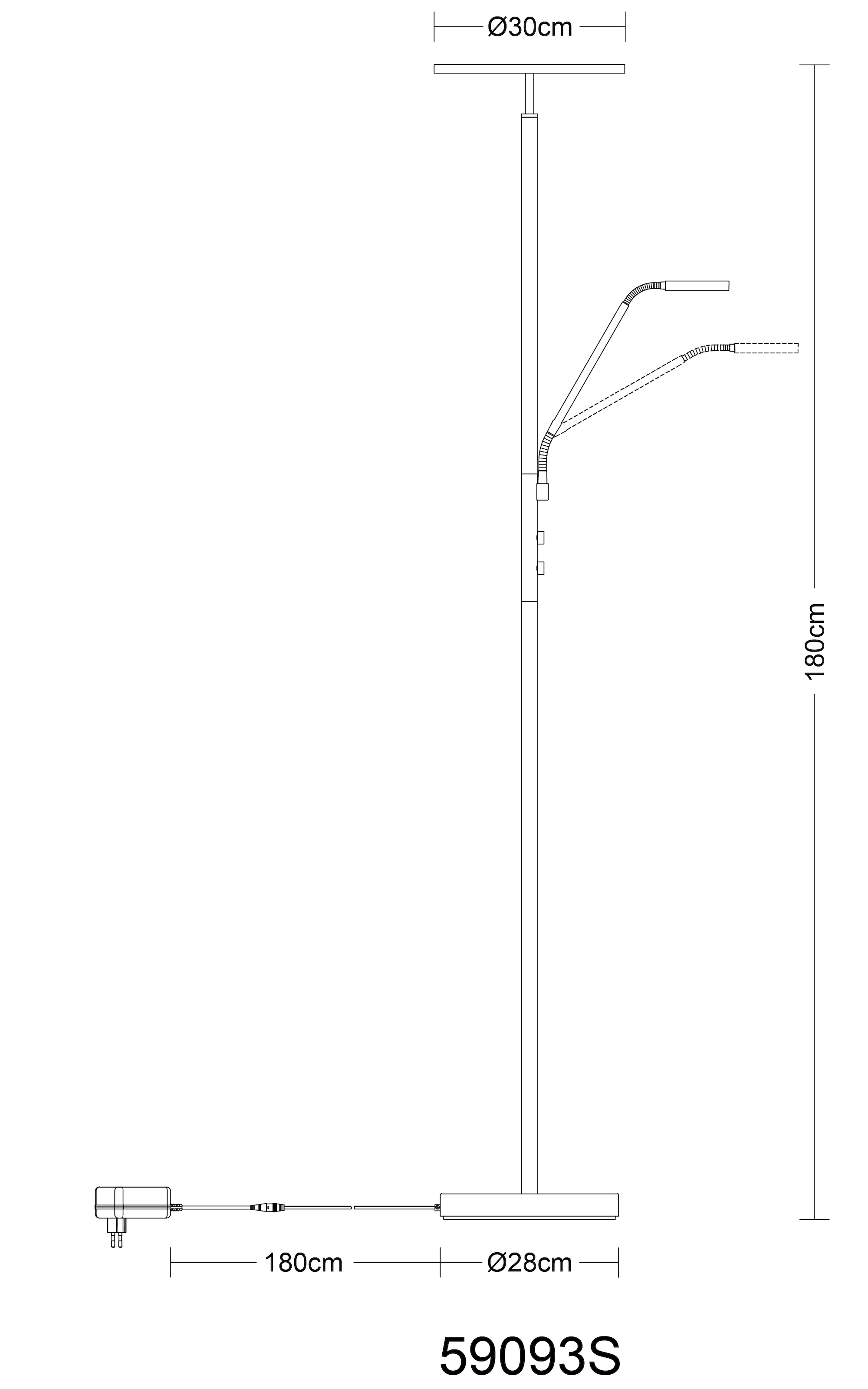 GLOBO LIGHTING LED Stehlampe »STANFORD«, Leuchtmittel LED-Modul | LED fest integriert, Stehleuchte/Wohnzimmer/Schlafzimmer/Flur