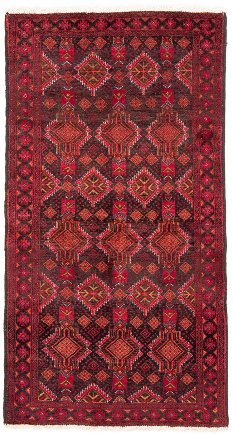 morgenland Hochflor-Läufer »Belutsch Durchgemustert Rosso 194 x 105 cm«, rechteckig,... kaufen
