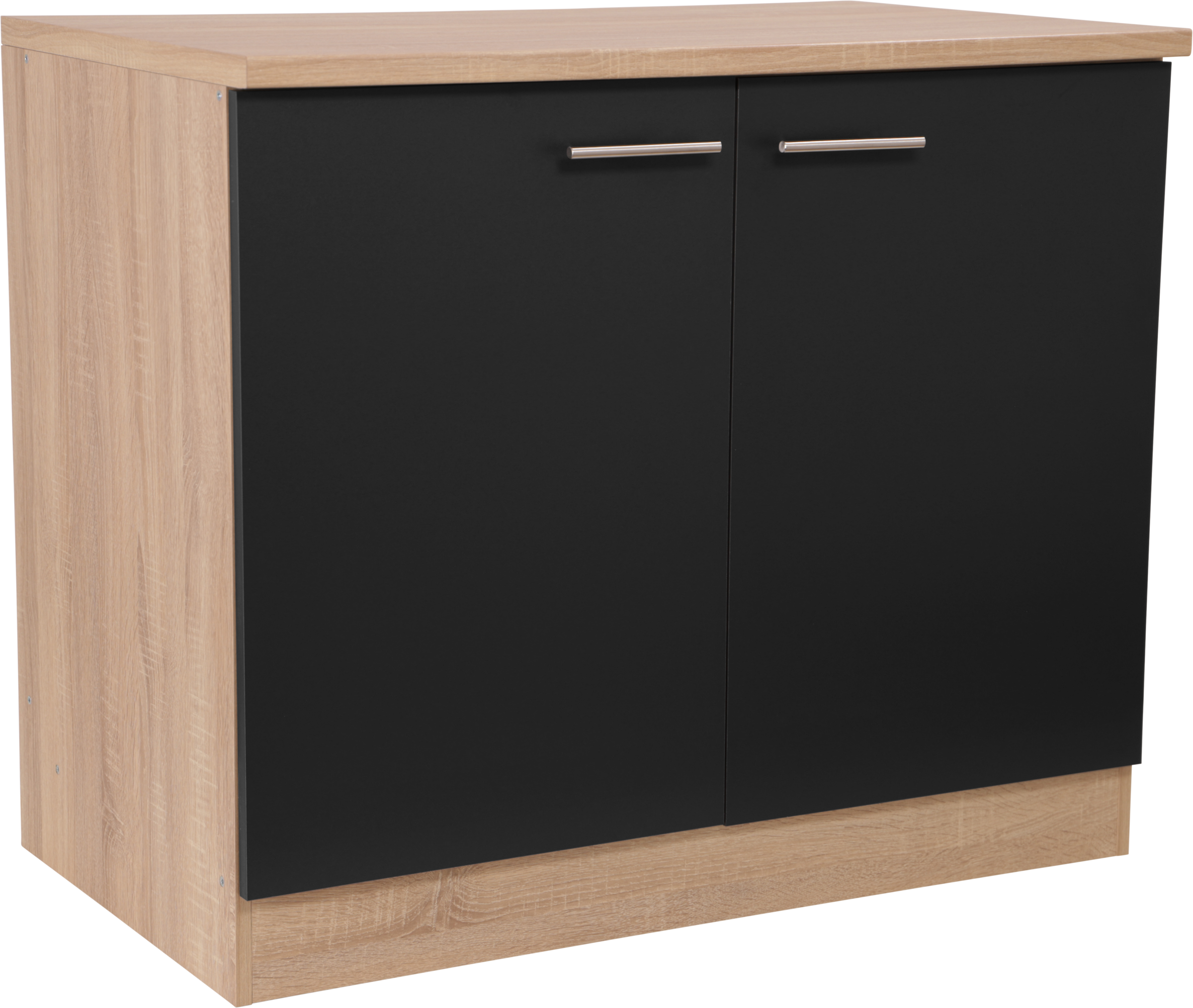 RESPEKTA Spülenschrank "Merle" Breite 100 cm, Soft-Close, Griffe aus Metall, 85 cm Arbeitshöhe
