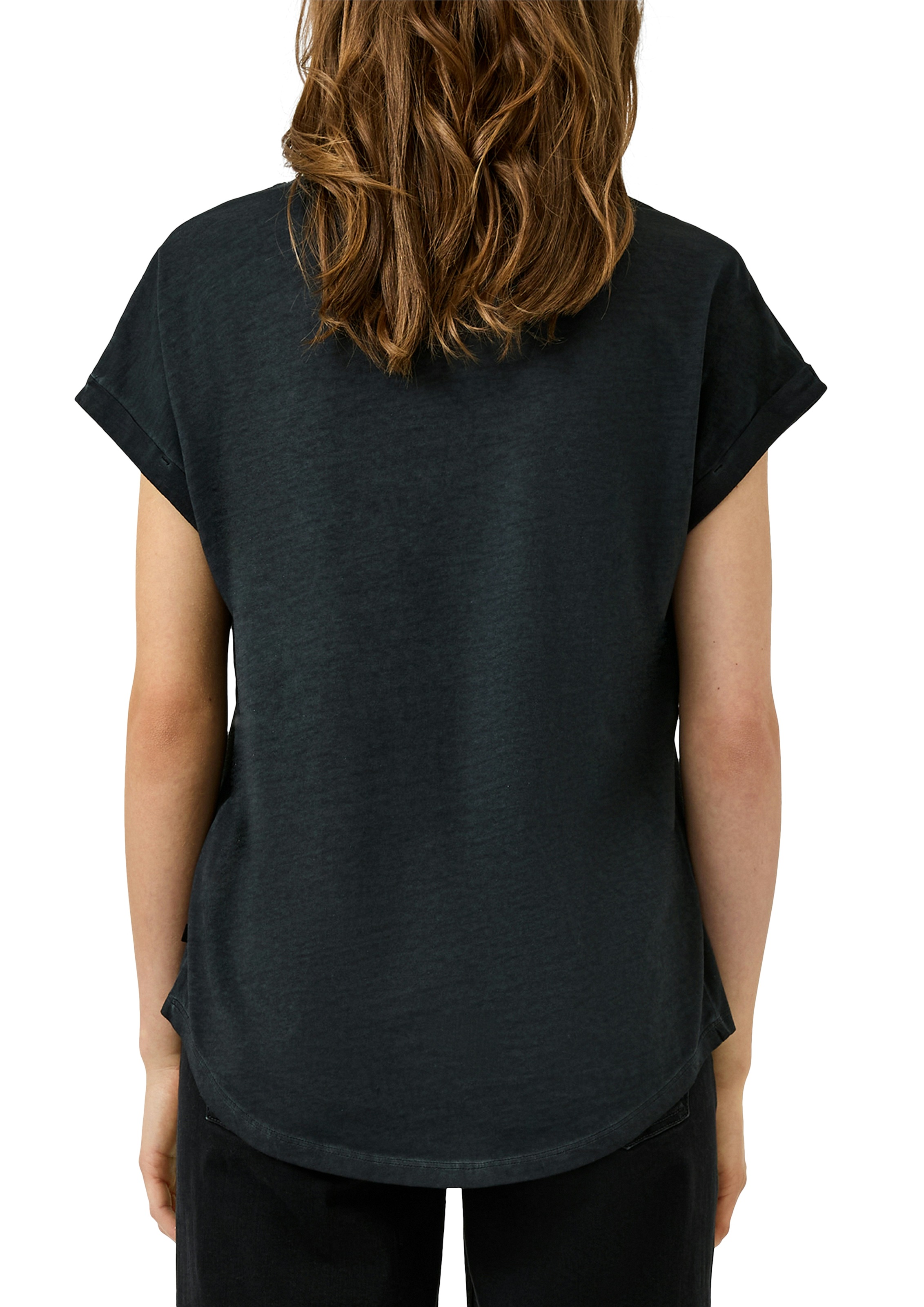 QS Rundhalsshirt mit großem Print günstig online kaufen