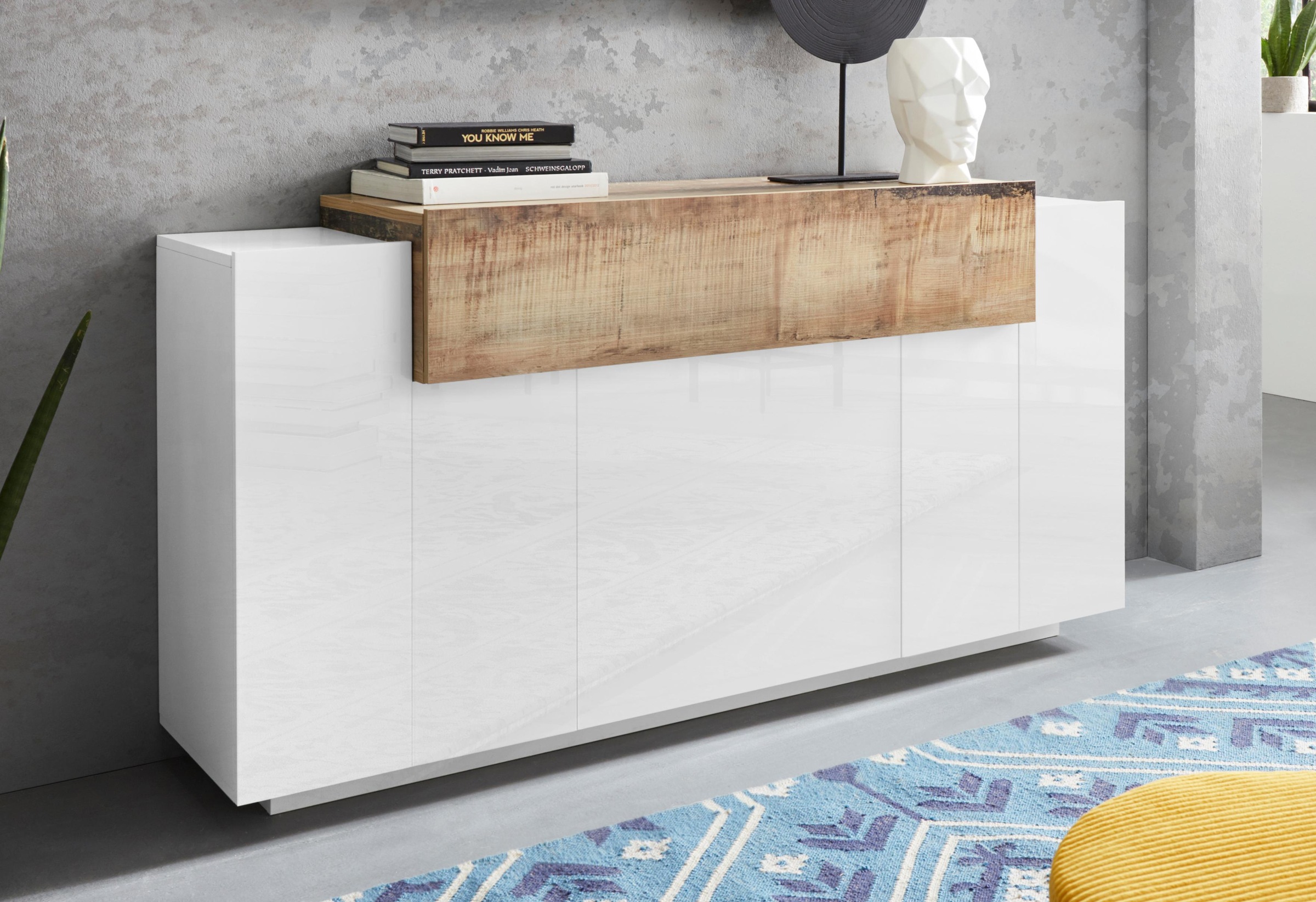 Home affaire Sideboard "Coro, Kommode, Schrank, Kredenz, grifflos mit Einle günstig online kaufen