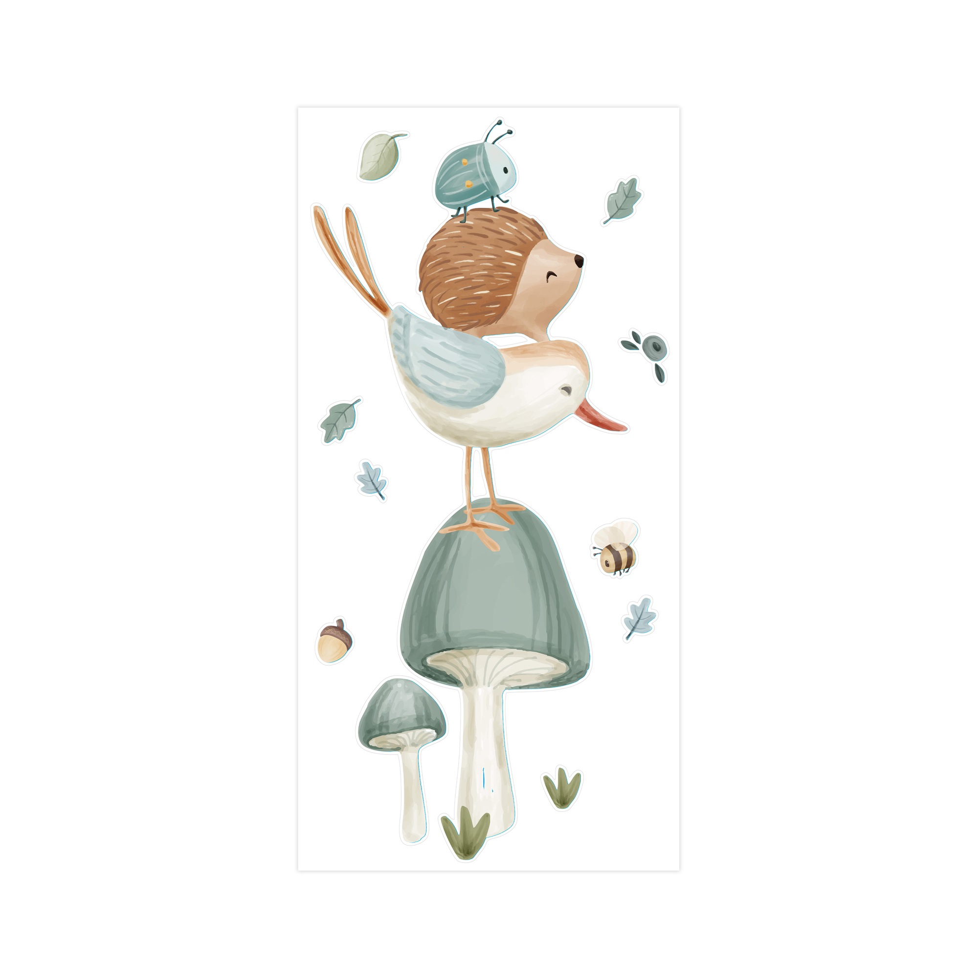 LITTLE DUTCH Wandtattoo »Wandsticker Set Forest Friends (40x80cm)«, (1 St.)