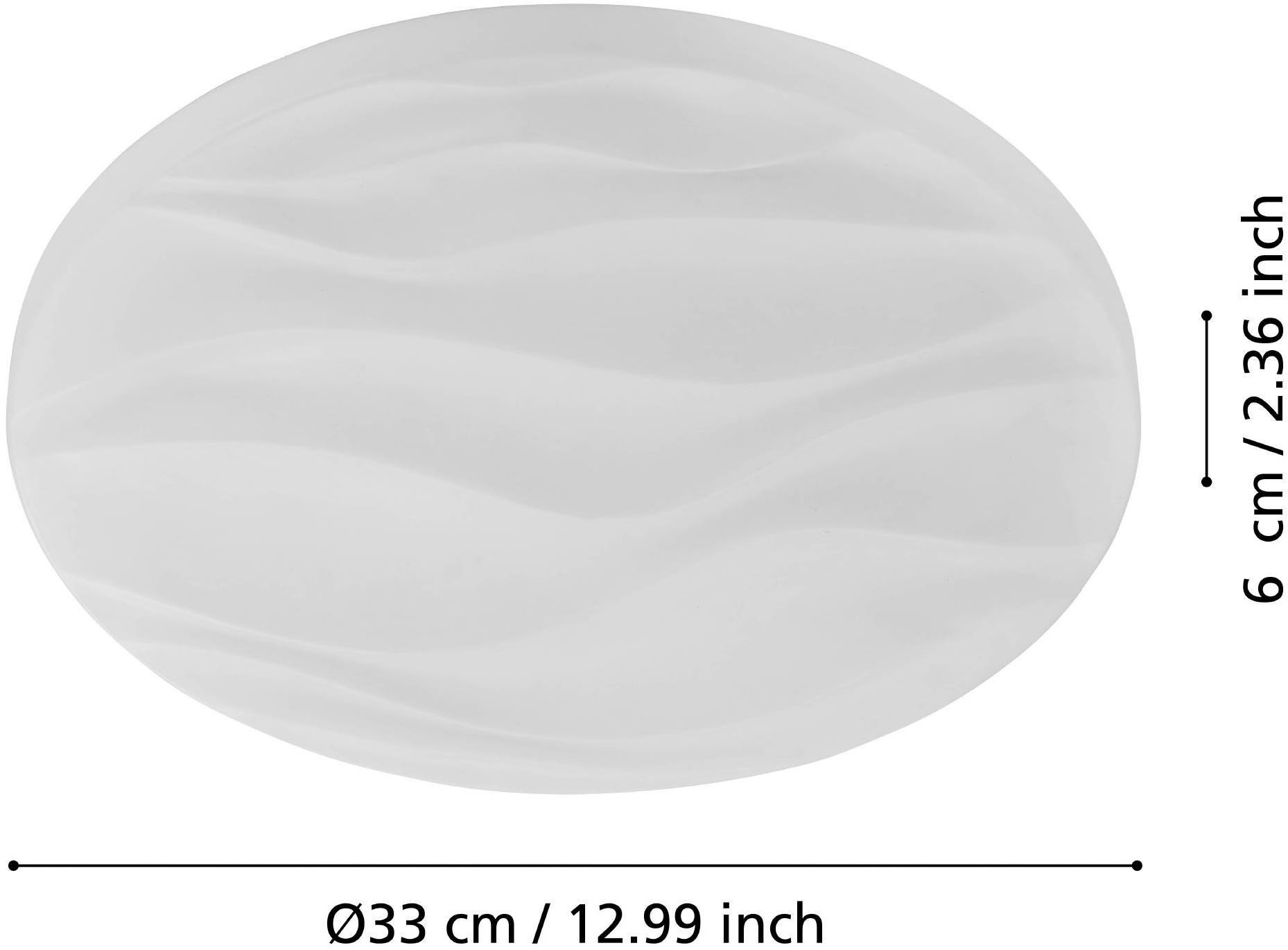 EGLO Deckenleuchte »Benariba Deckenlampe, Wandlampe aus Stahl und Kunststoff, Flurlampe« LED-Modul 1 Stk. Warmweiß Wandlampe, Deckenlampe in Weiß, Wohnzimmerlampe, Lampe, Ø 33 cm