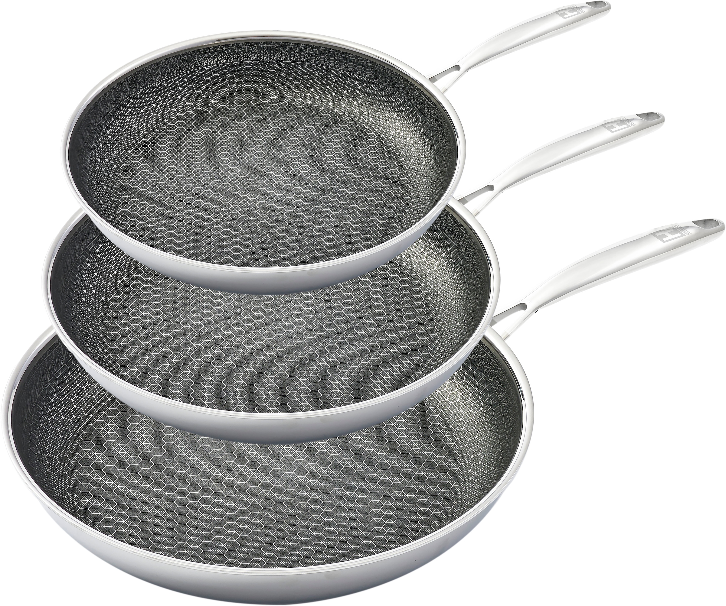 HENSSLERS Pfannen-Set Edelstahl Set, 1x Bratpfanne Ø 20 cm, 1x Bratpfanne Ø günstig online kaufen